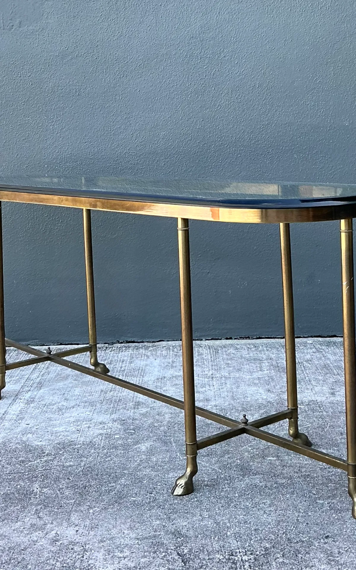 Vintage Brass Hoof Console Table — additional photo 7