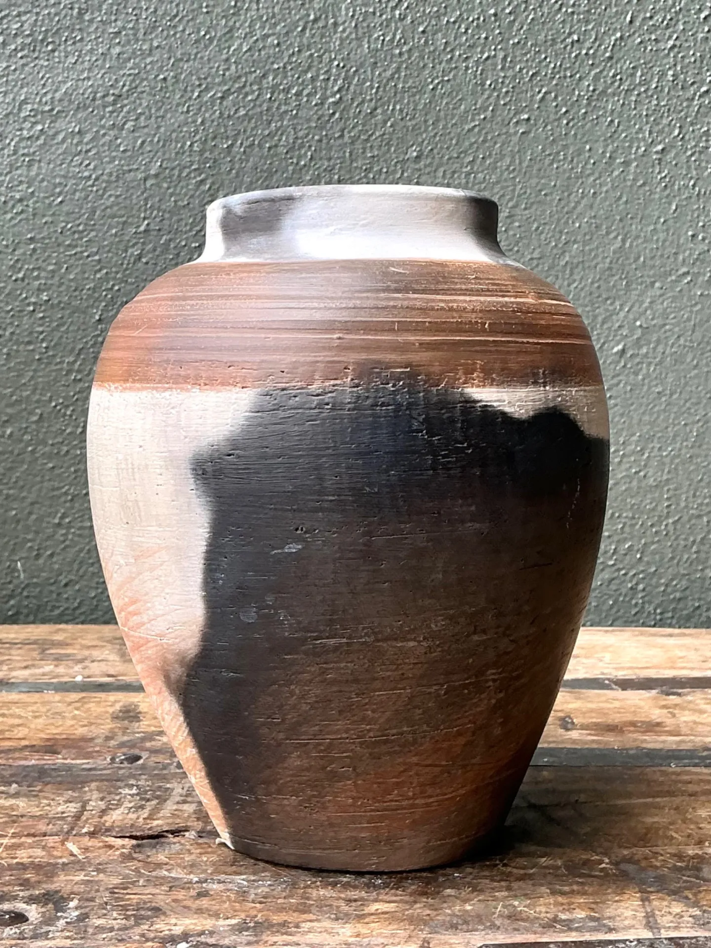 Vintage Studio Pottery Burnished Ceramic Vase — additional photo 5