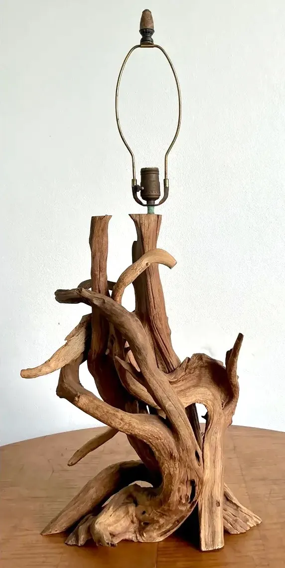 Vintage Boho Driftwood Lamp — additional photo 2