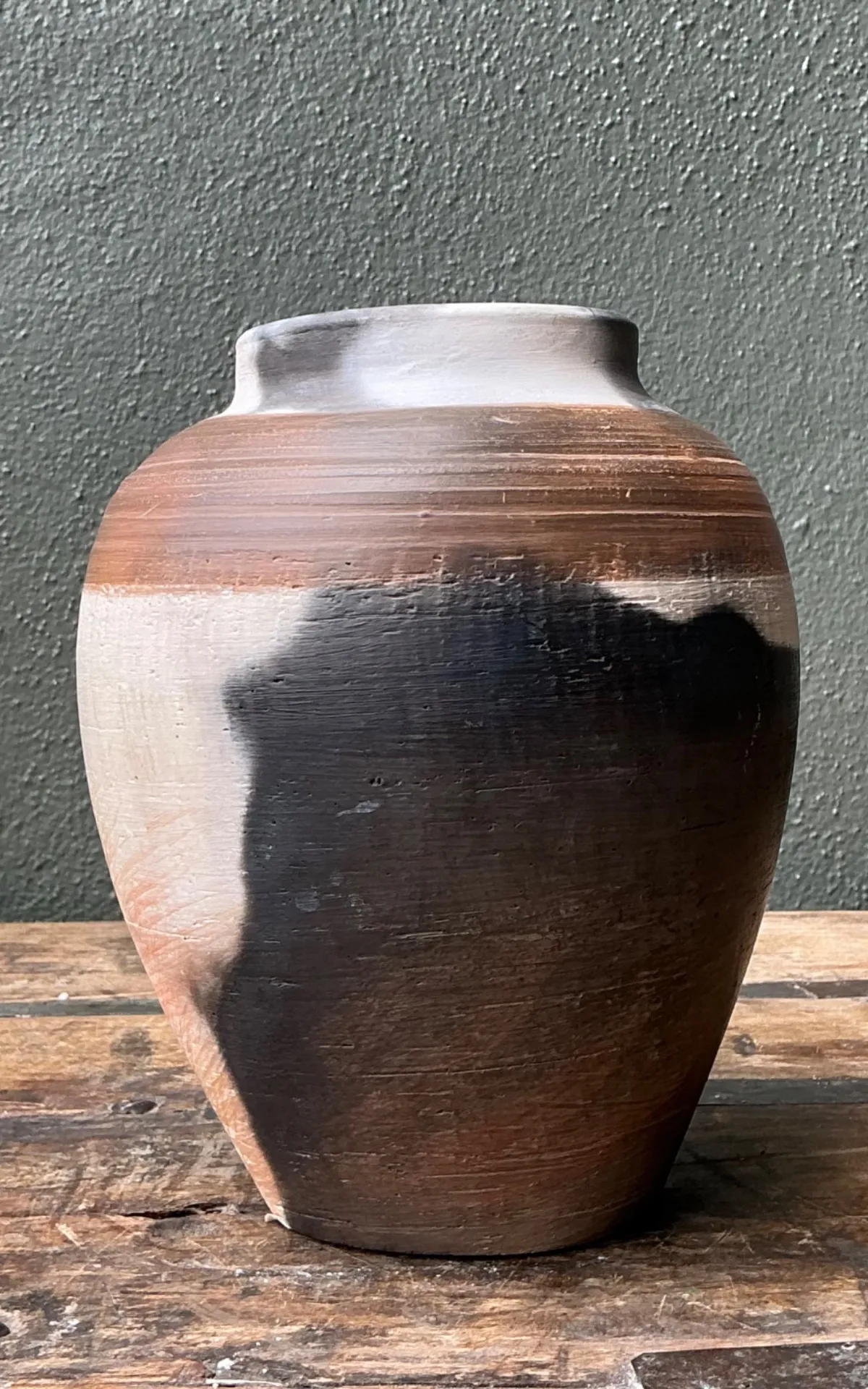 Vintage Studio Pottery Burnished Ceramic Vase — additional photo 8
