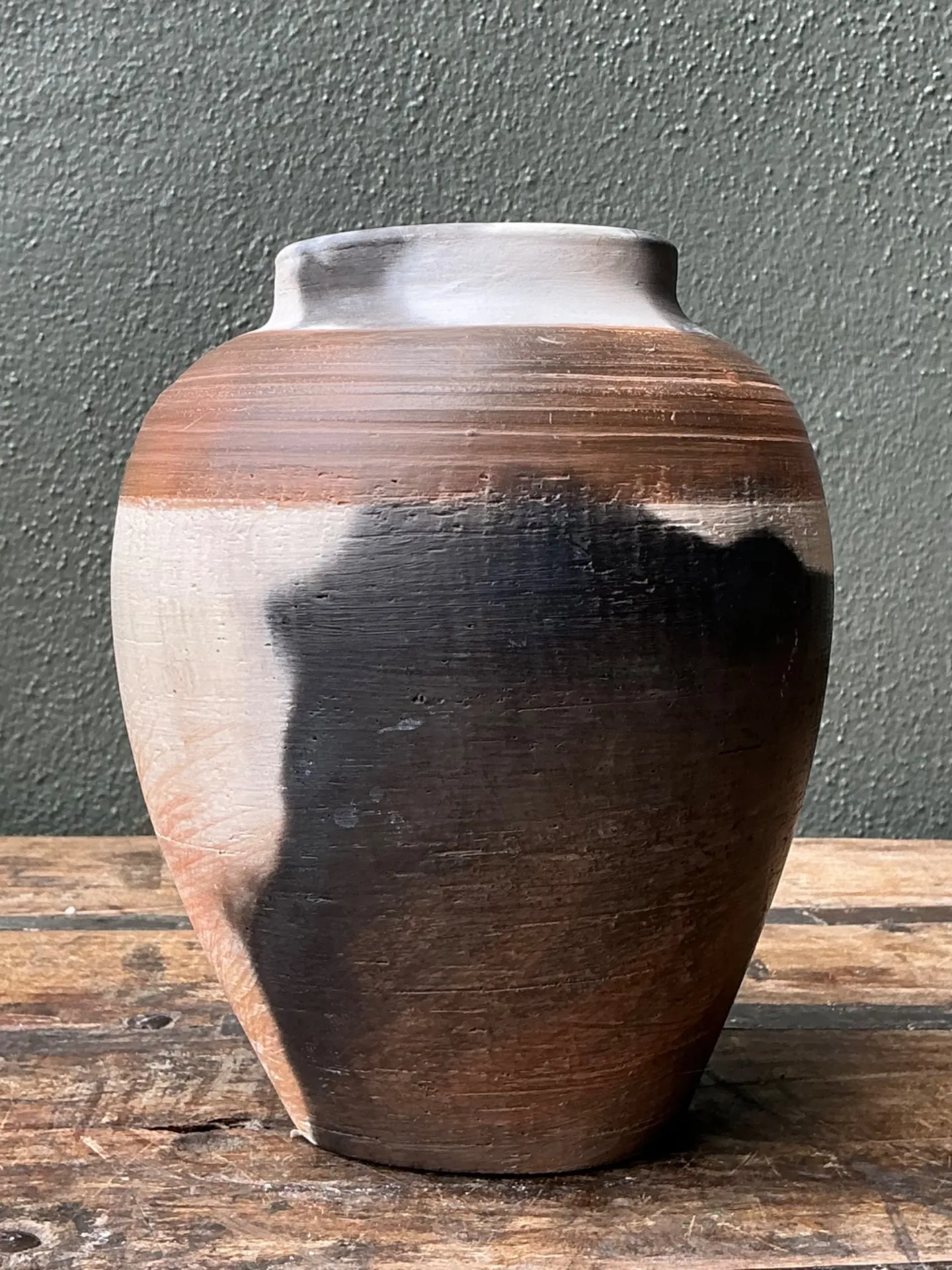 Vintage Studio Pottery Burnished Ceramic Vase — additional photo 3