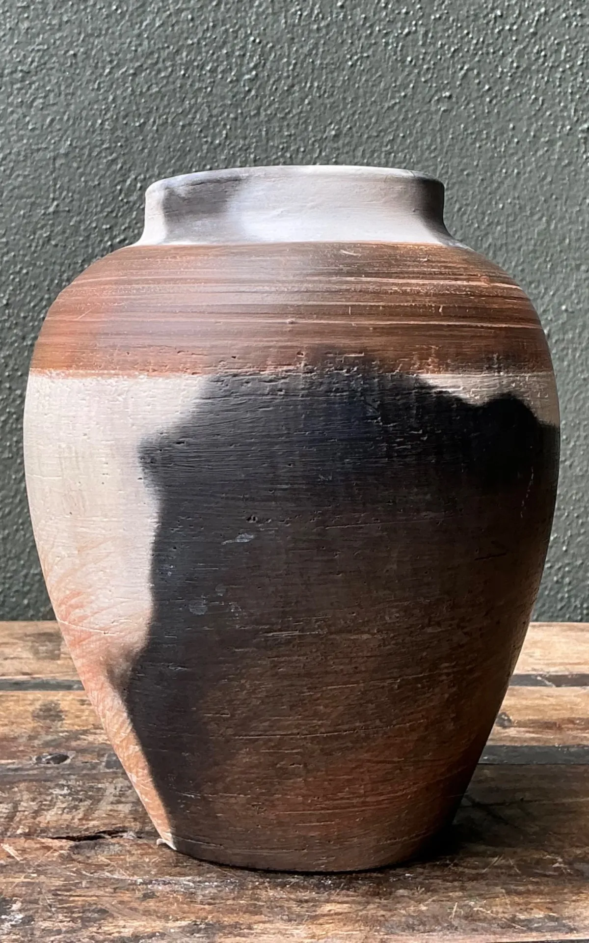 Vintage Studio Pottery Burnished Ceramic Vase — additional photo 3