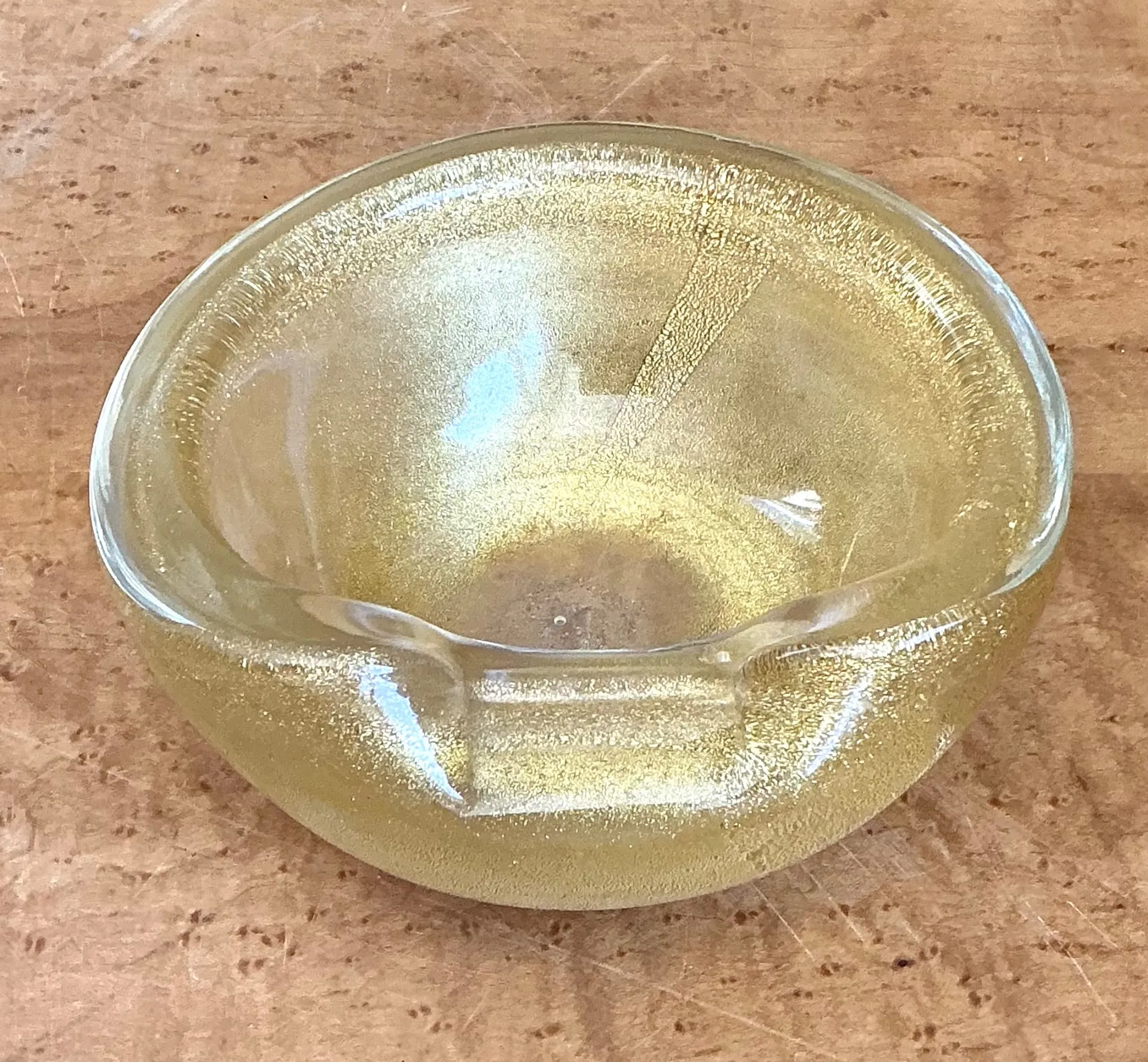 Vintage Murano Gold Flecked Glass Bowl — additional photo 8