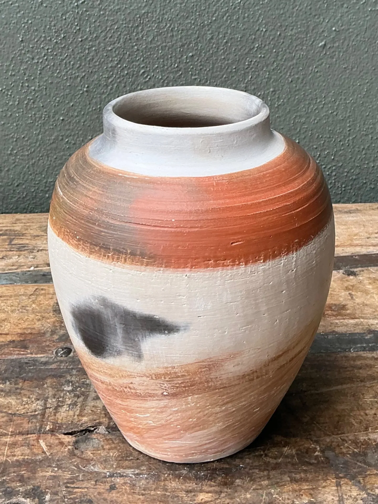 Vintage Studio Pottery Burnished Ceramic Vase — additional photo 6