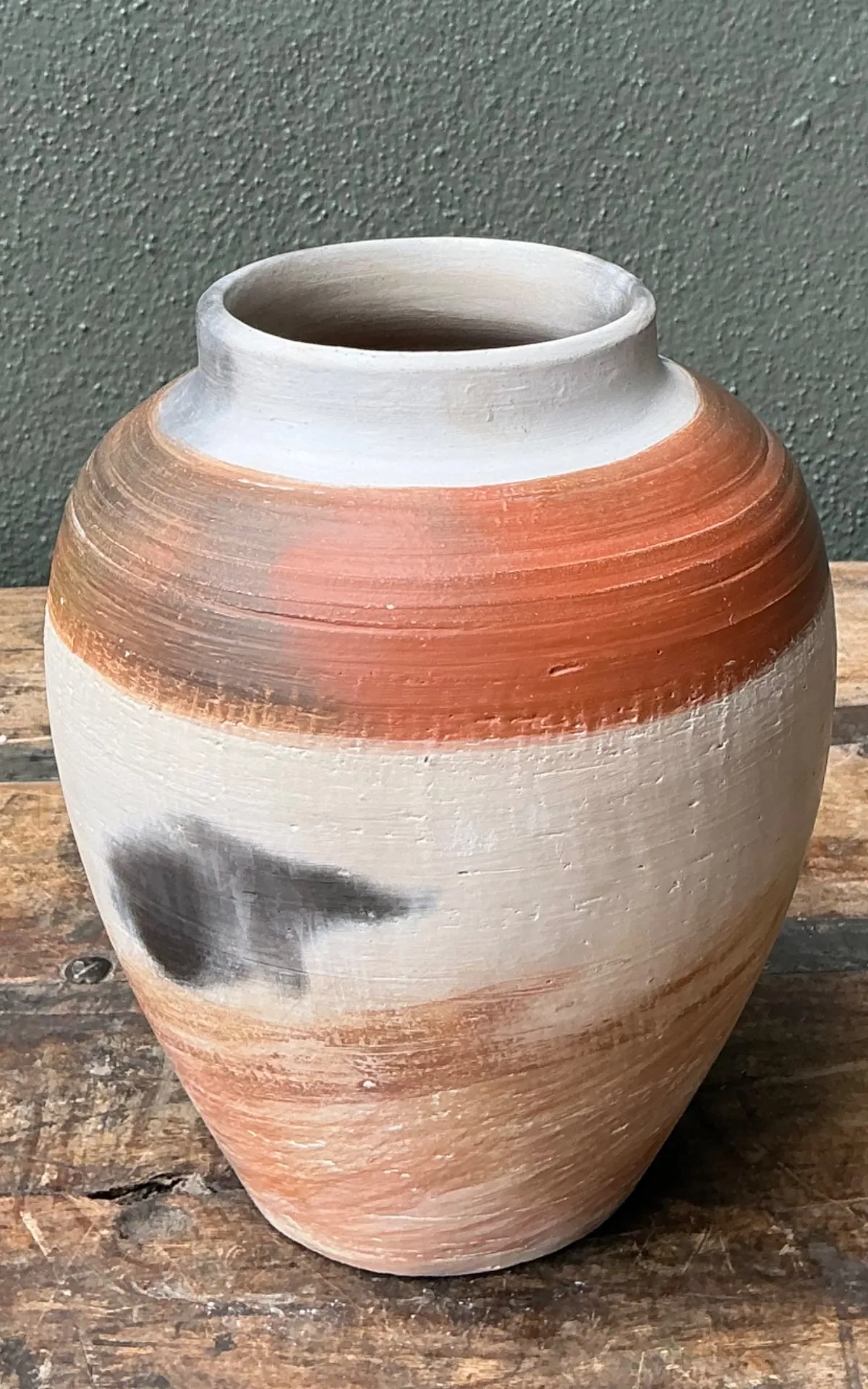 Vintage Studio Pottery Burnished Ceramic Vase — additional photo 6