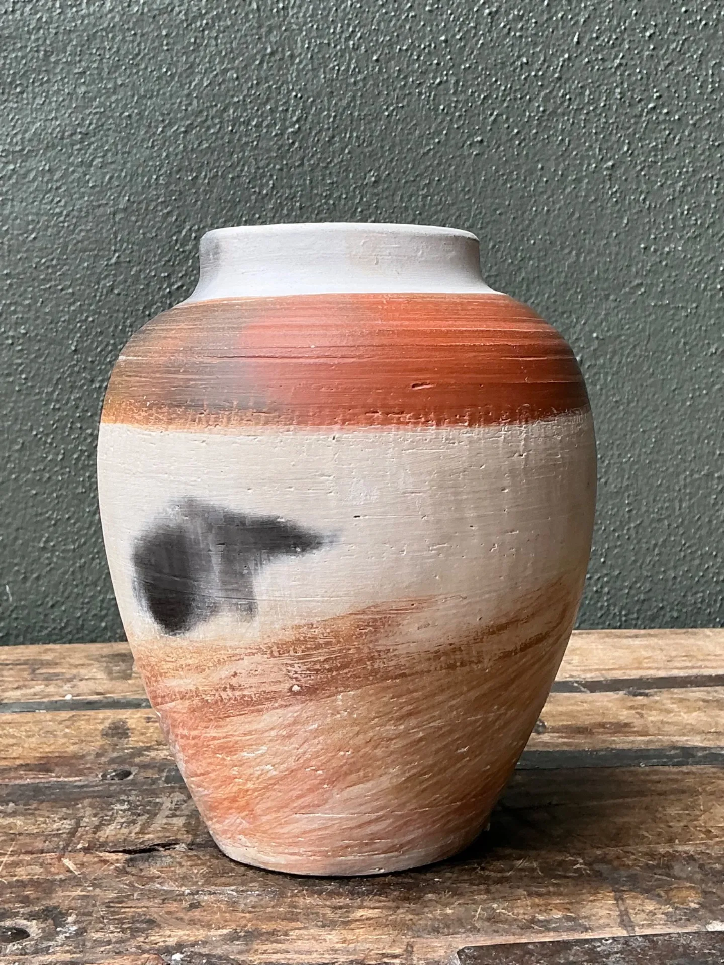 Vintage Studio Pottery Burnished Ceramic Vase — additional photo 7