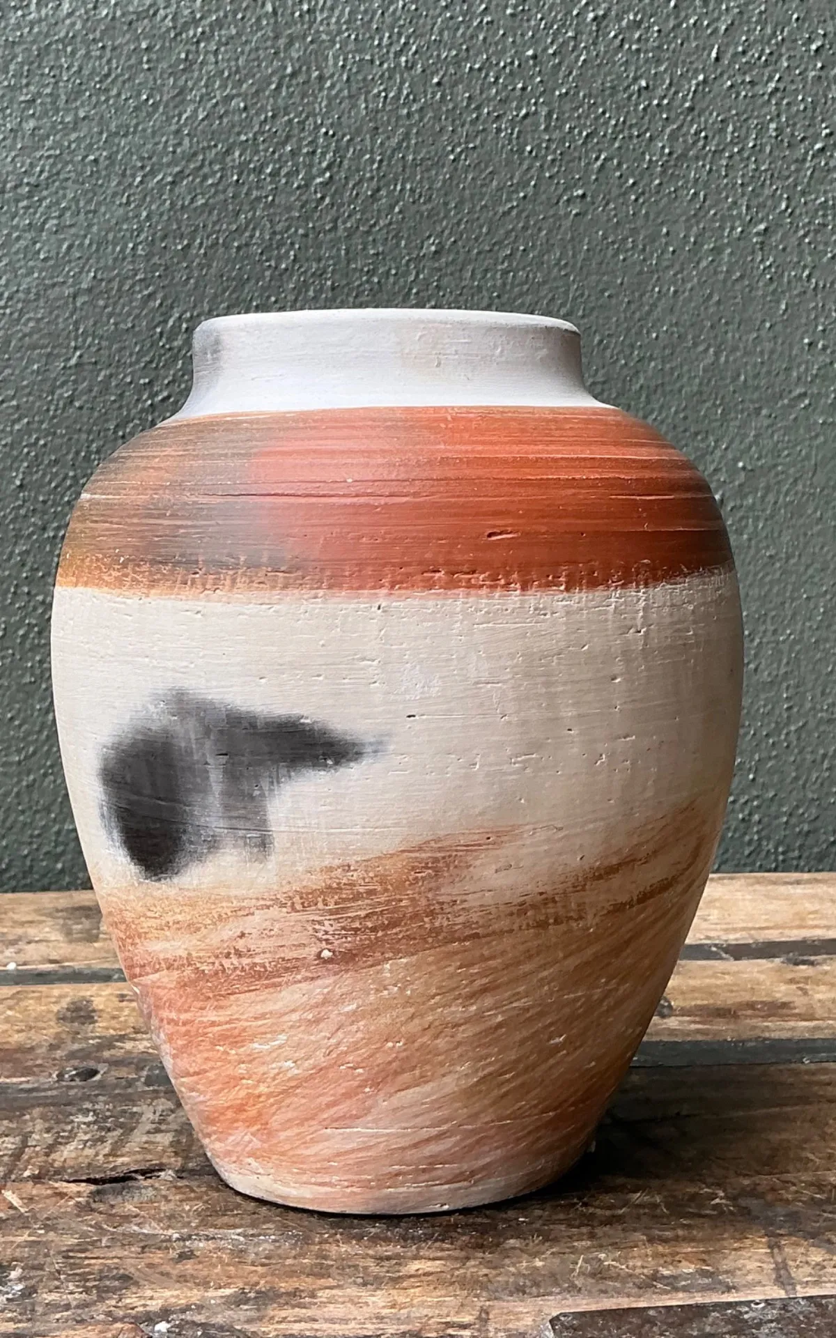 Vintage Studio Pottery Burnished Ceramic Vase — additional photo 7