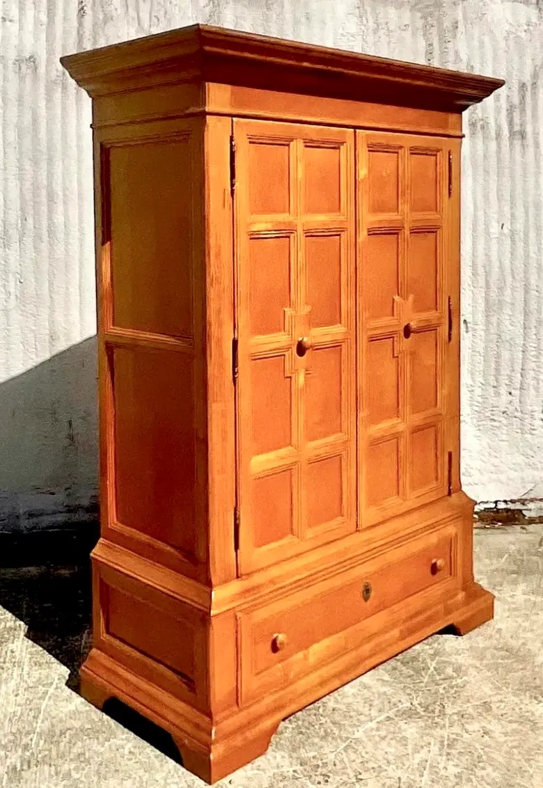 Vintage Drexel Pine Armoire Cabinet — additional photo 5