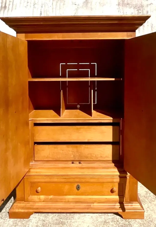 Vintage Drexel Pine Armoire Cabinet — additional photo 6