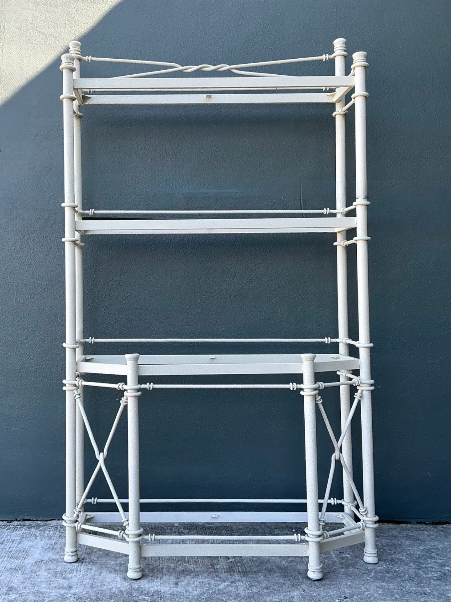 Vintage Painted Metal Display Shelf — additional photo 1
