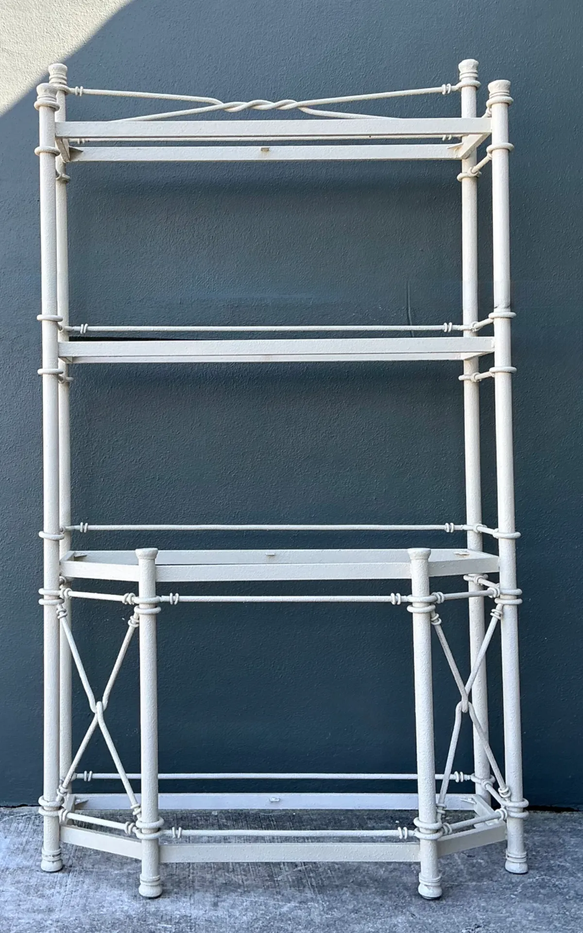 Vintage Painted Metal Display Shelf — additional photo 1