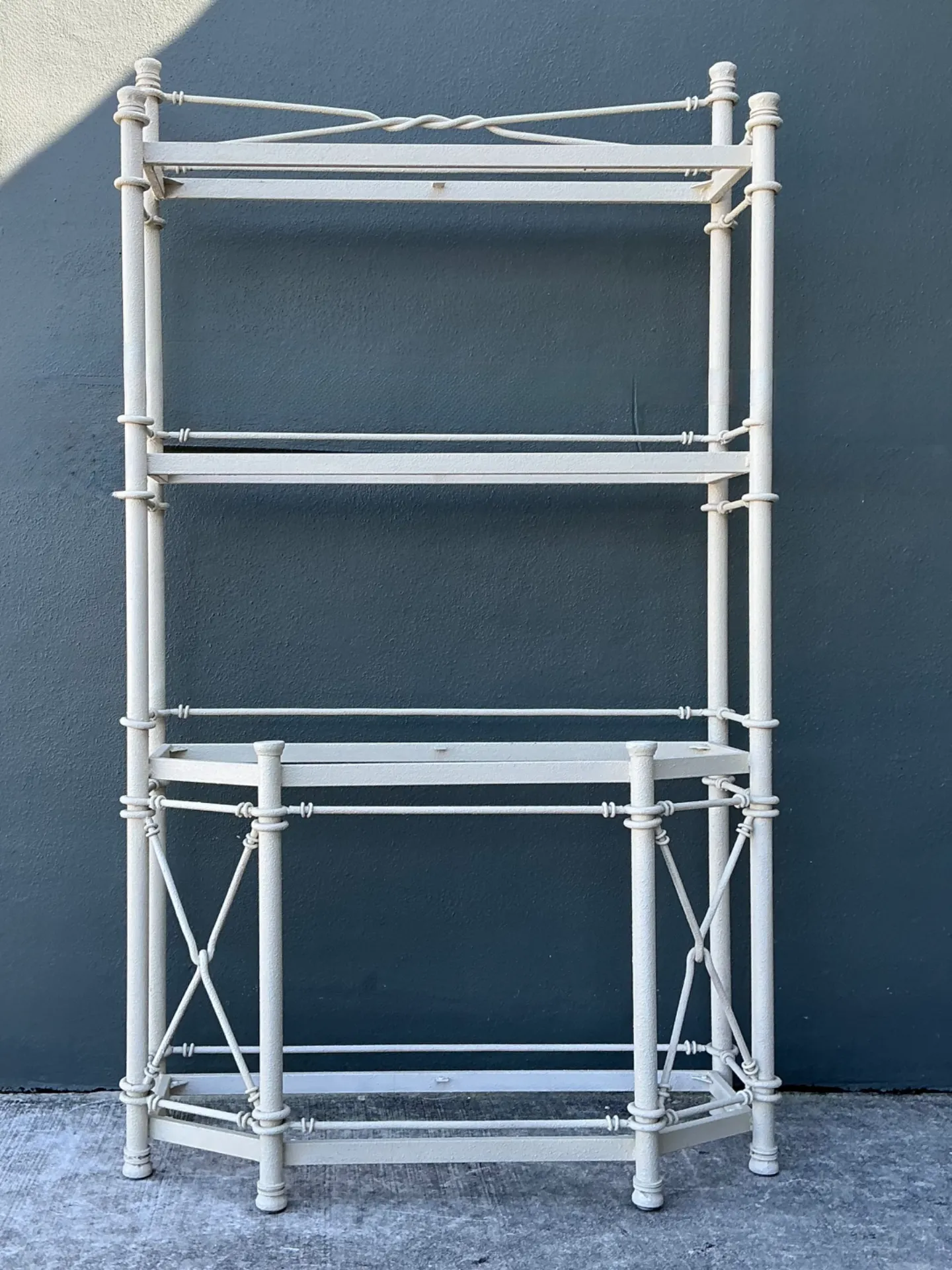 Vintage Painted Metal Display Shelf — additional photo 3