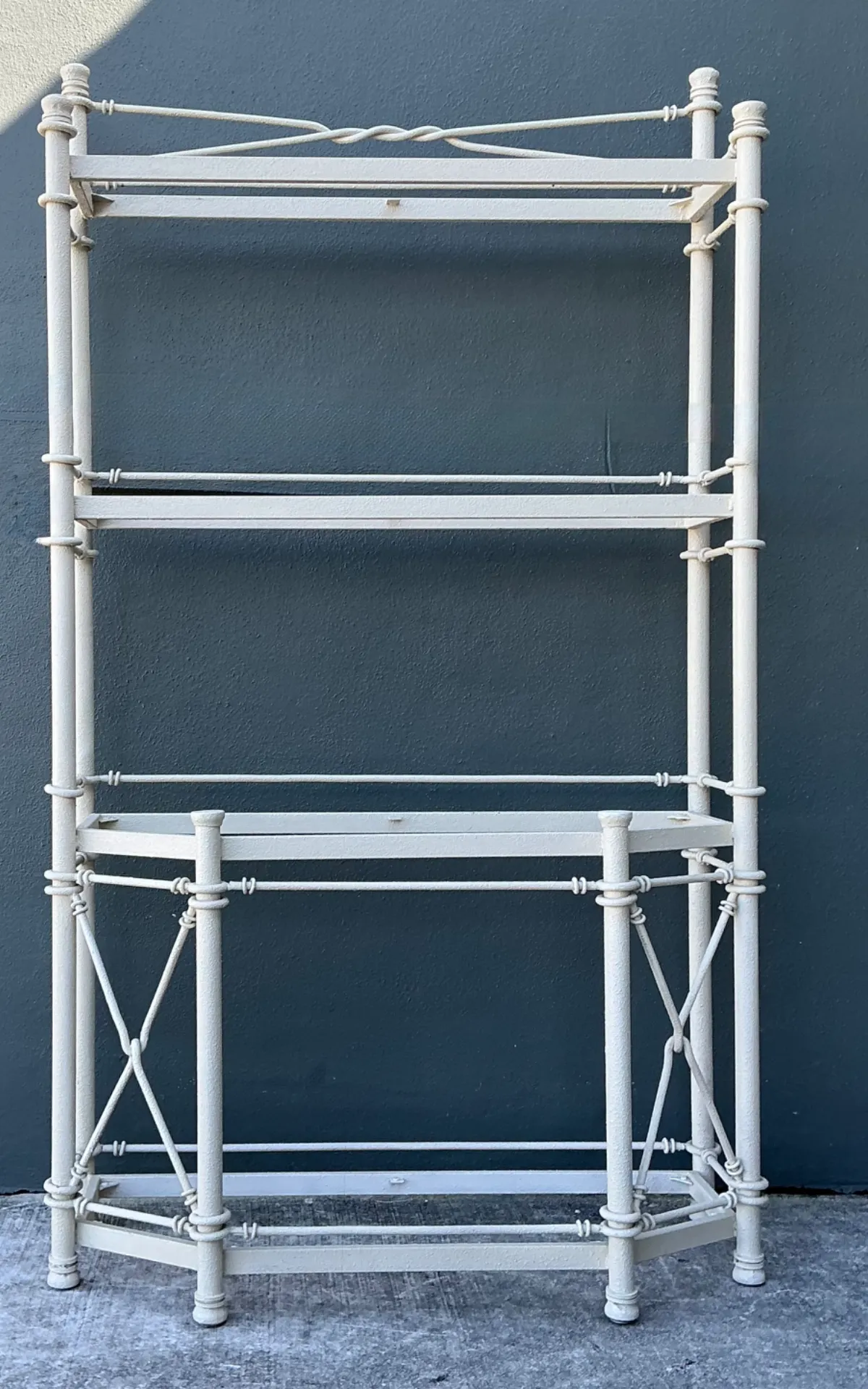 Vintage Painted Metal Display Shelf — additional photo 3