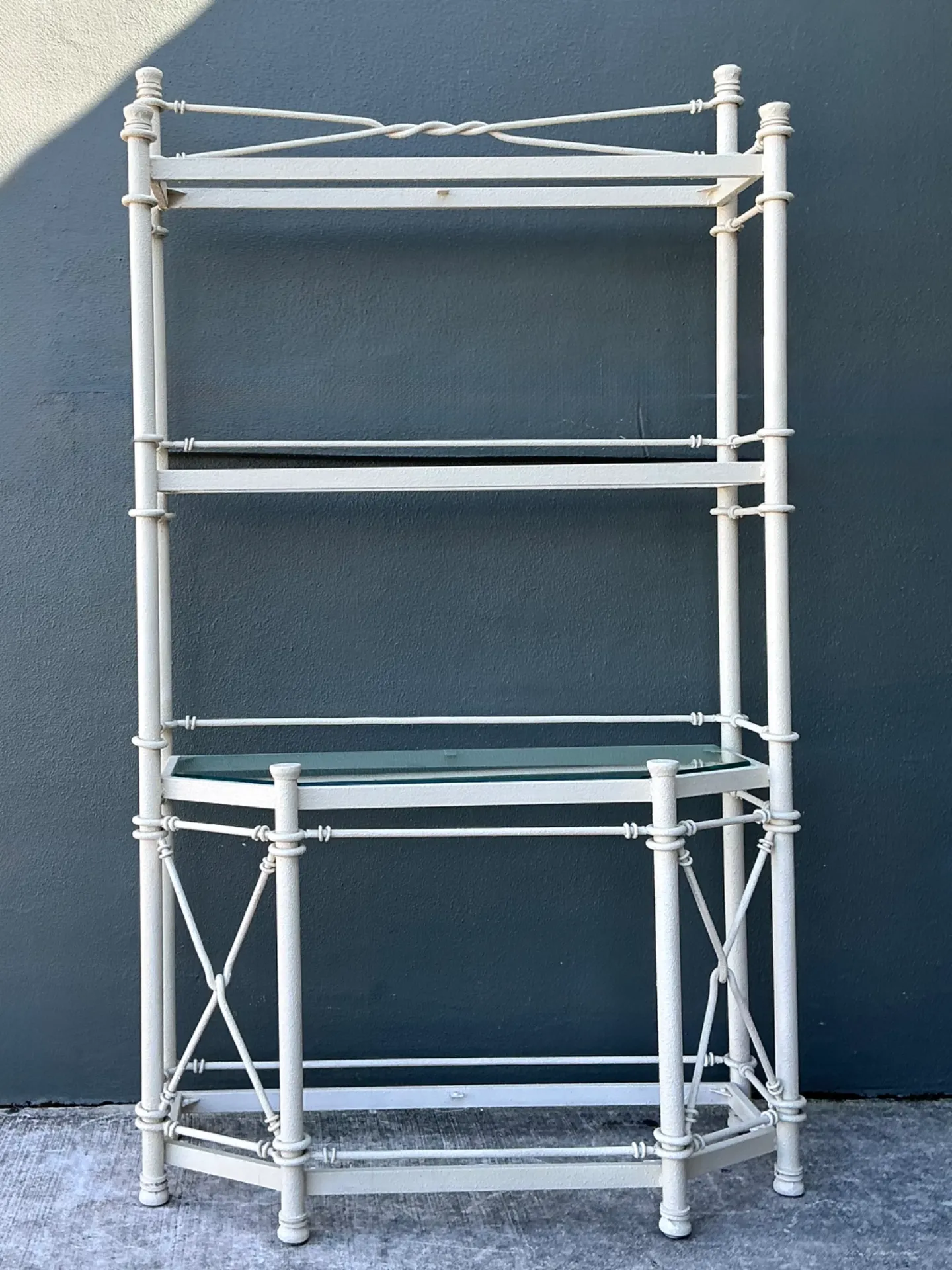 Vintage Painted Metal Display Shelf — additional photo 5