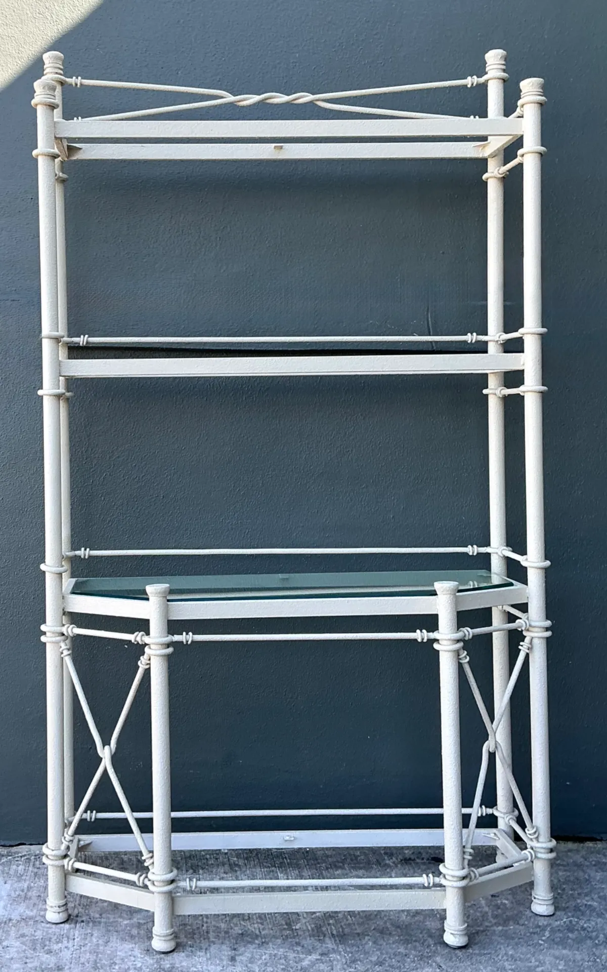 Vintage Painted Metal Display Shelf — additional photo 5