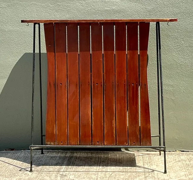 Vintage Mid-Century Modern Wood Bar — additional photo 1