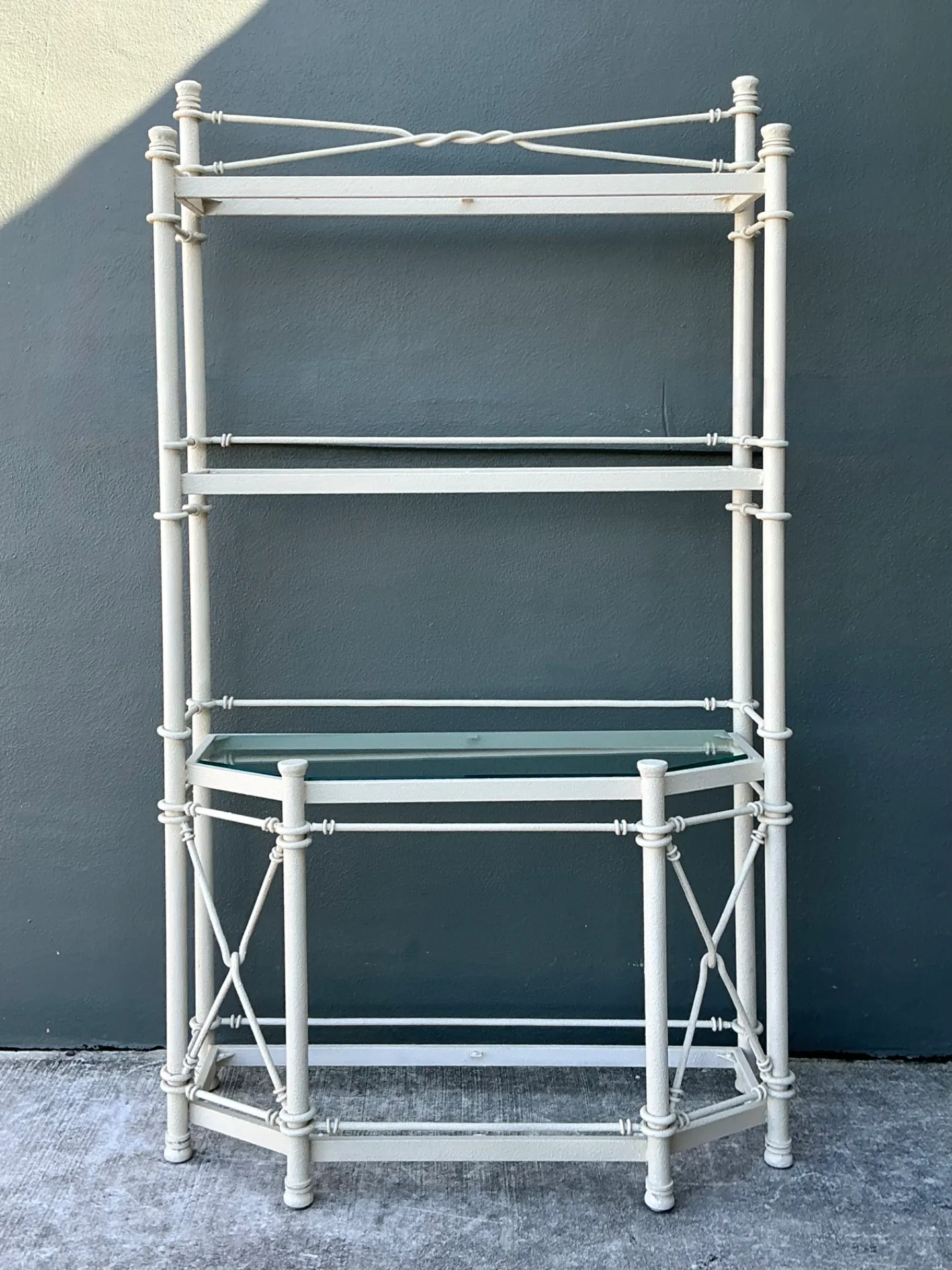 Vintage Painted Metal Display Shelf — additional photo 6
