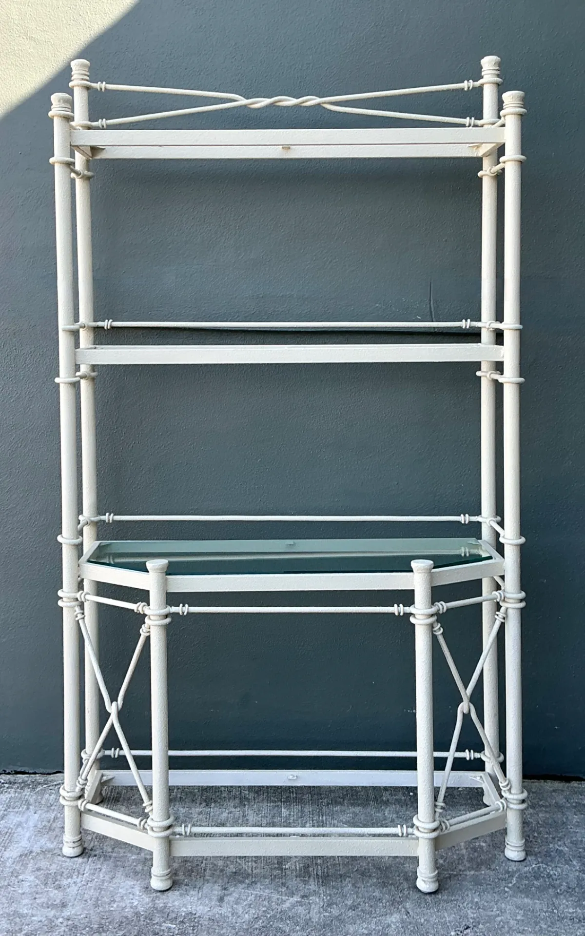 Vintage Painted Metal Display Shelf — additional photo 6