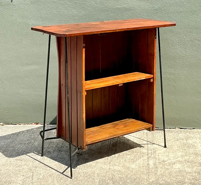 Vintage Mid-Century Modern Wood Bar — additional photo 3