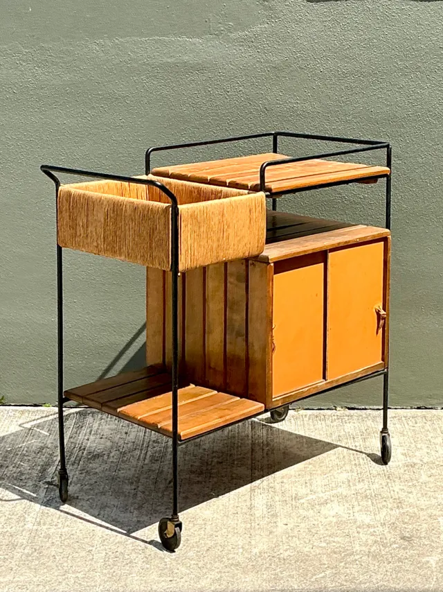 Vintage Mid-Century Modern Bar Cart — additional photo 2