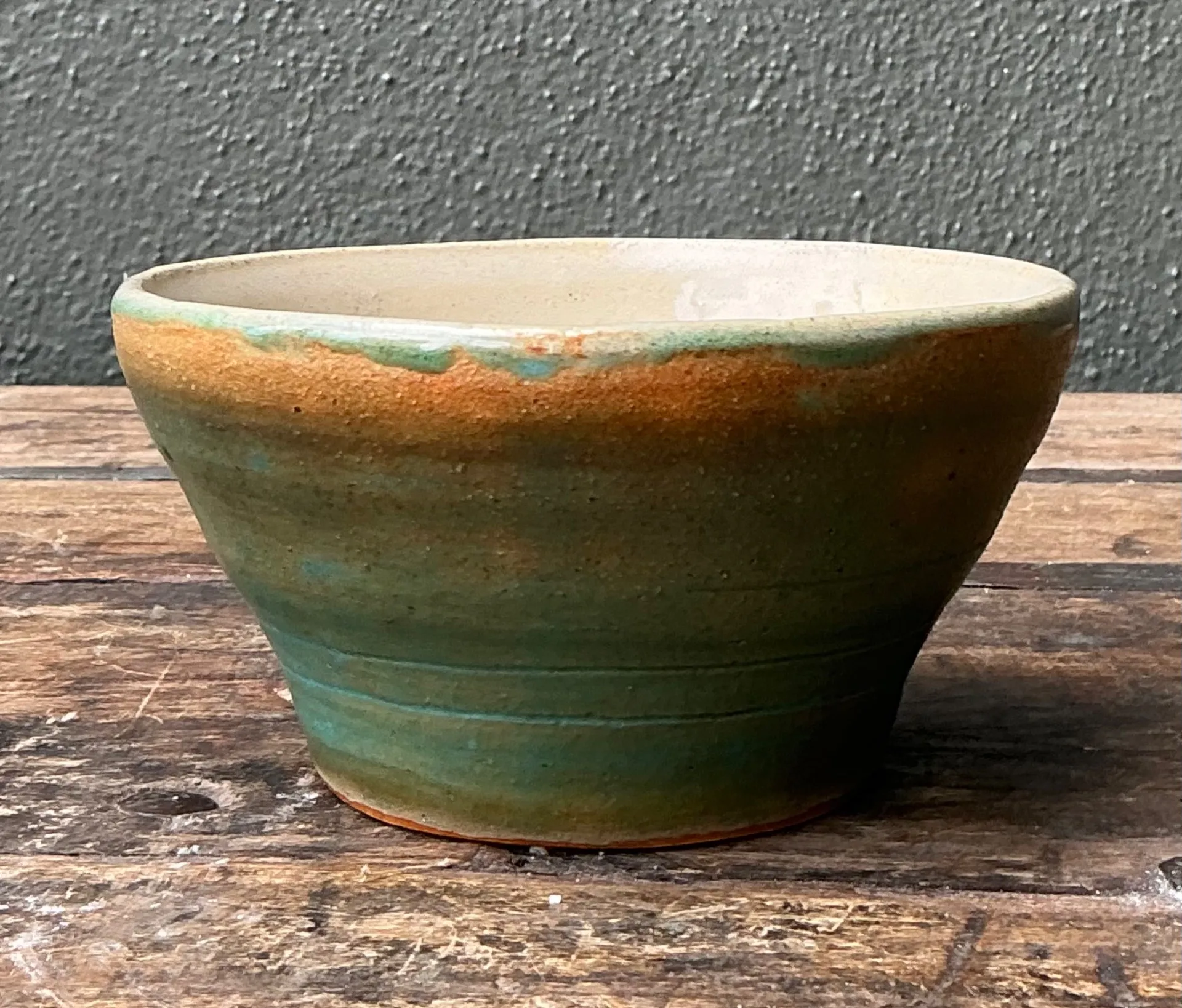 Vintage Studio Pottery Green Bowl — additional photo 8