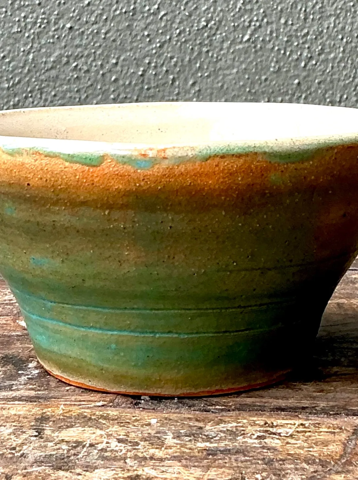 Vintage Studio Pottery Green Bowl — additional photo 7