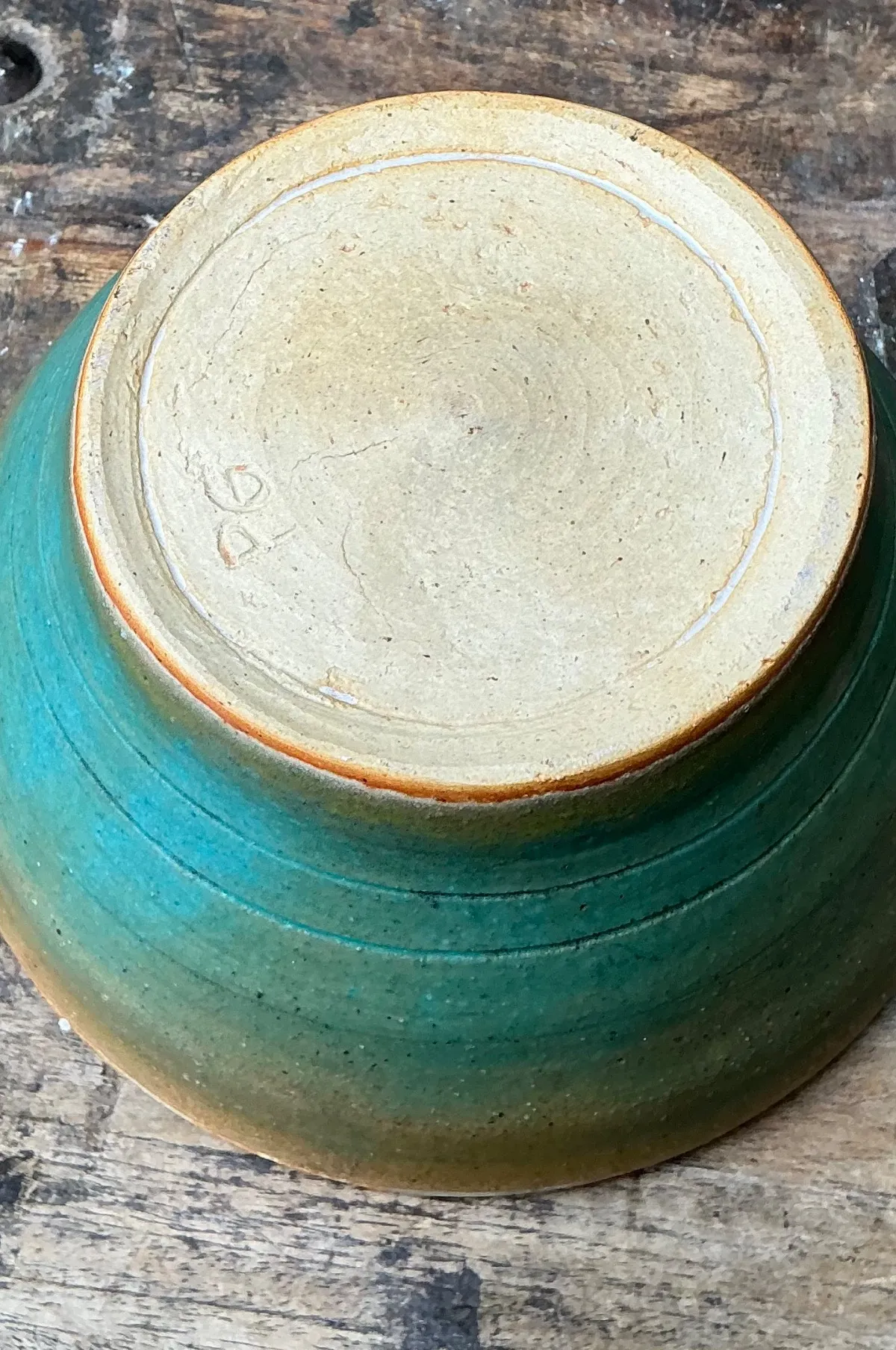 Vintage Studio Pottery Green Bowl — additional photo 4