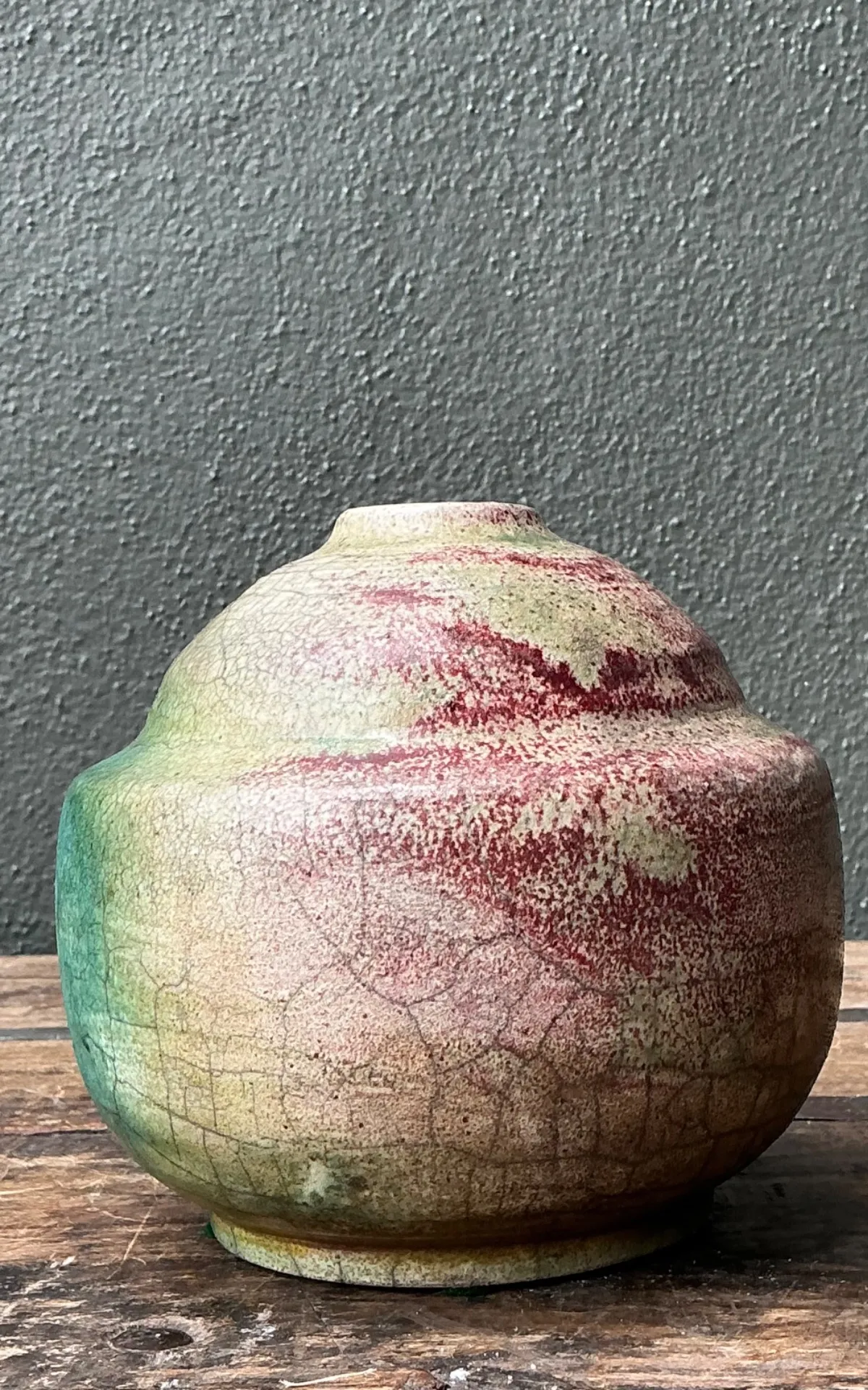 Vintage Abstract Glazed Ceramic Vessel — additional photo 8
