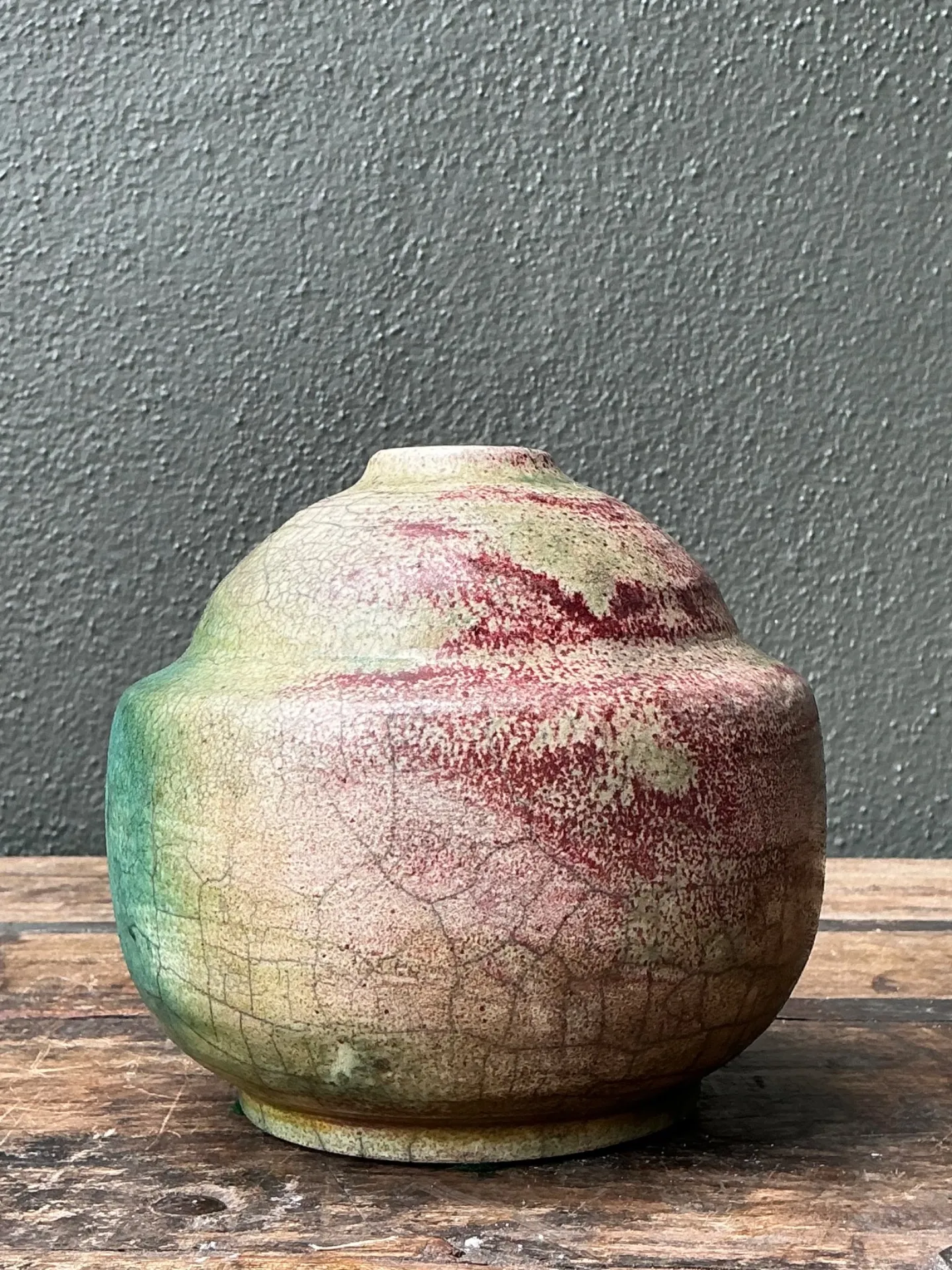 Vintage Abstract Glazed Ceramic Vessel — additional photo 6