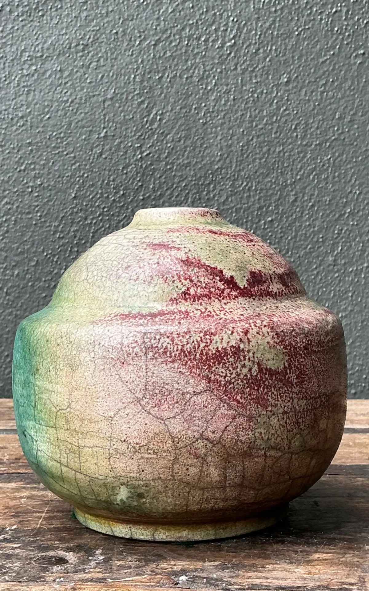 Vintage Abstract Glazed Ceramic Vessel — additional photo 6