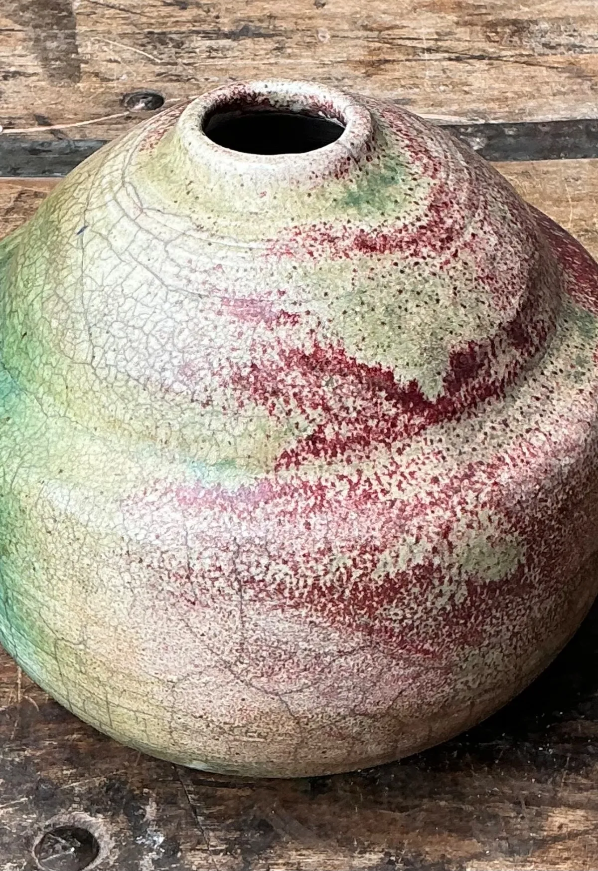 Vintage Abstract Glazed Ceramic Vessel — additional photo 7