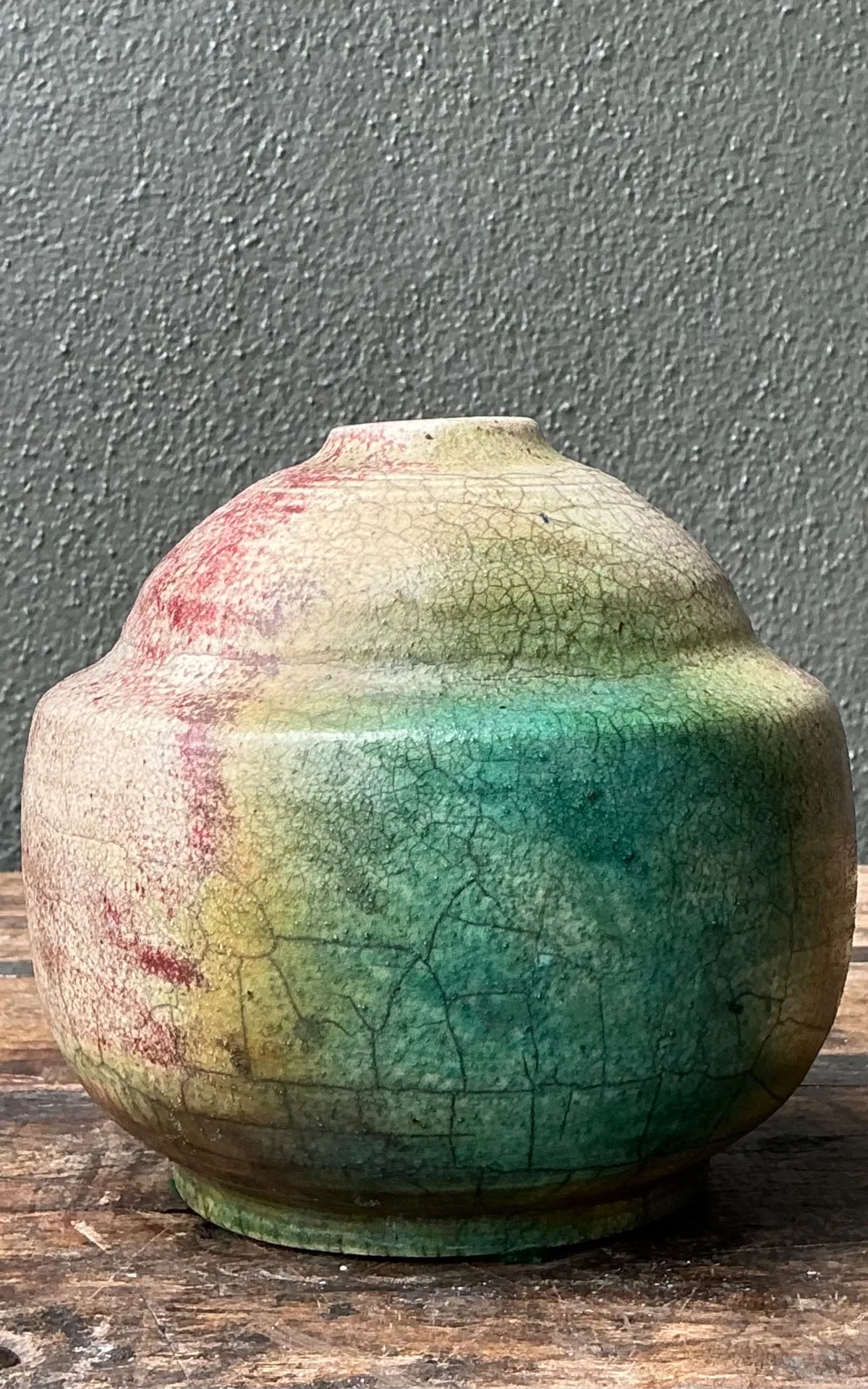 Vintage Abstract Glazed Ceramic Vessel — additional photo 5