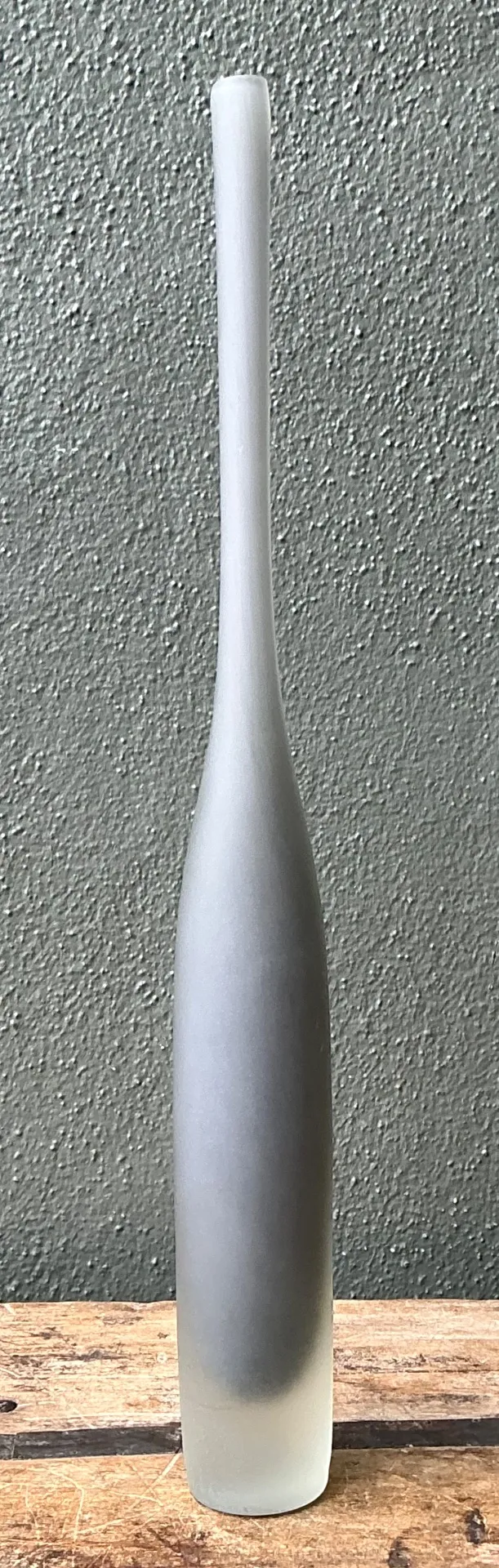 Vintage Tall Frosted Glass Vase — additional photo 7