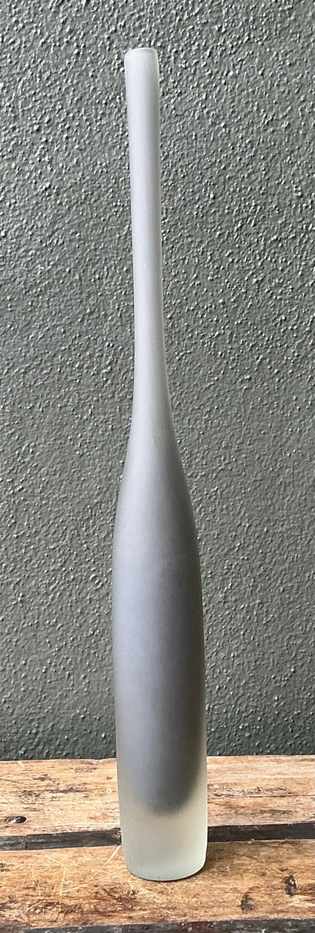 Vintage Tall Frosted Glass Vase — additional photo 2