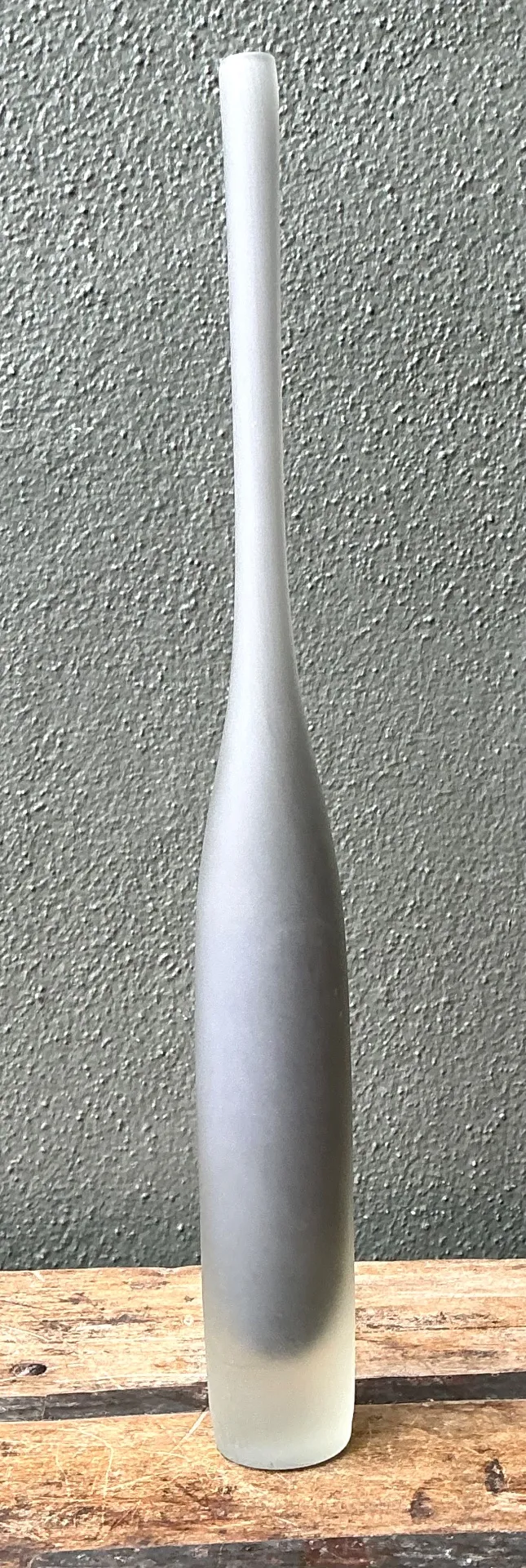 Vintage Tall Frosted Glass Vase