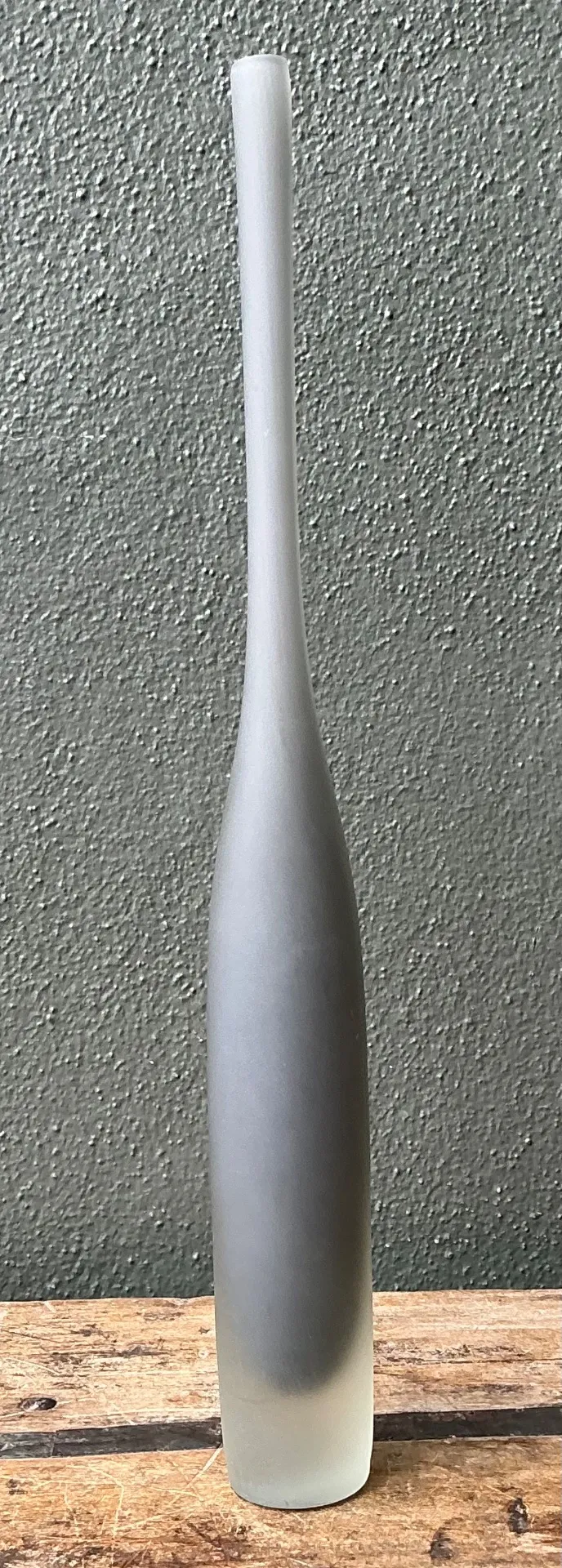 Vintage Tall Frosted Glass Vase — additional photo 4