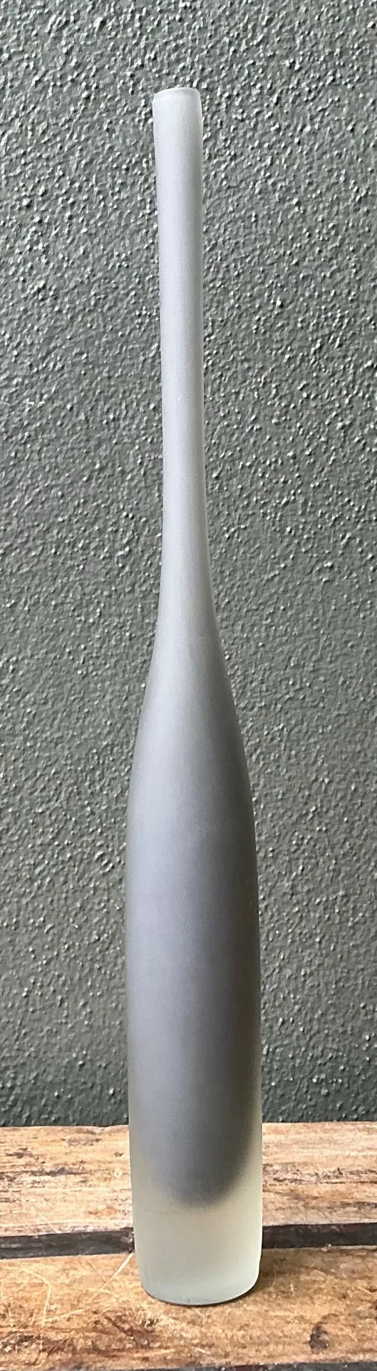 Vintage Tall Frosted Glass Vase — additional photo 5