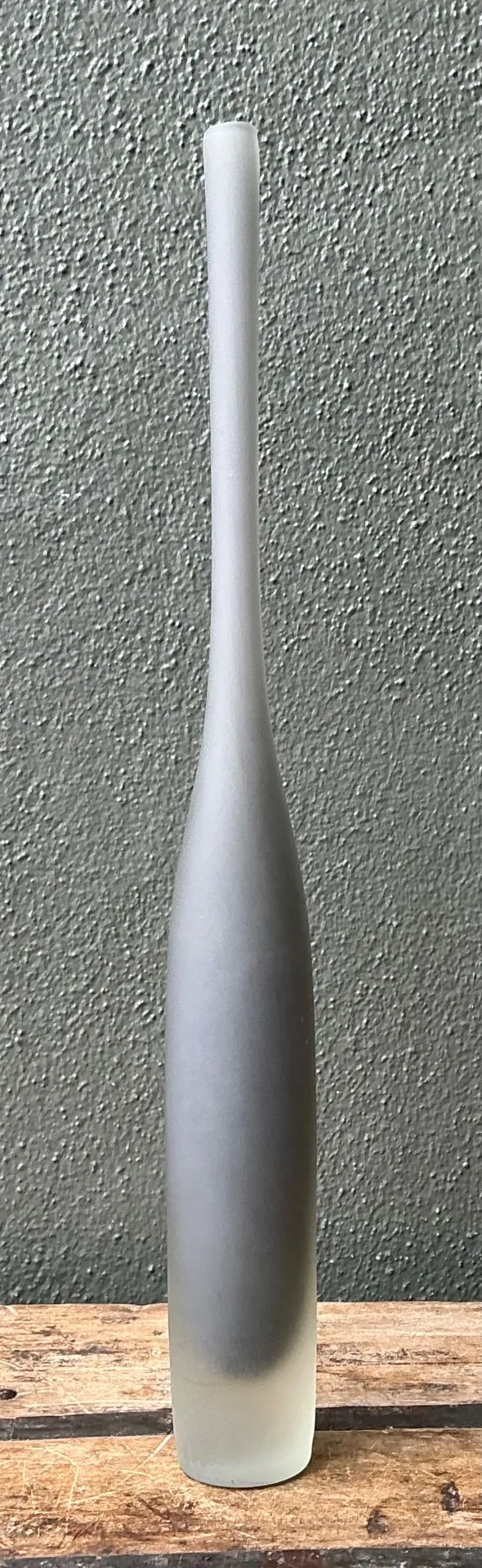 Vintage Tall Frosted Glass Vase — additional photo 6