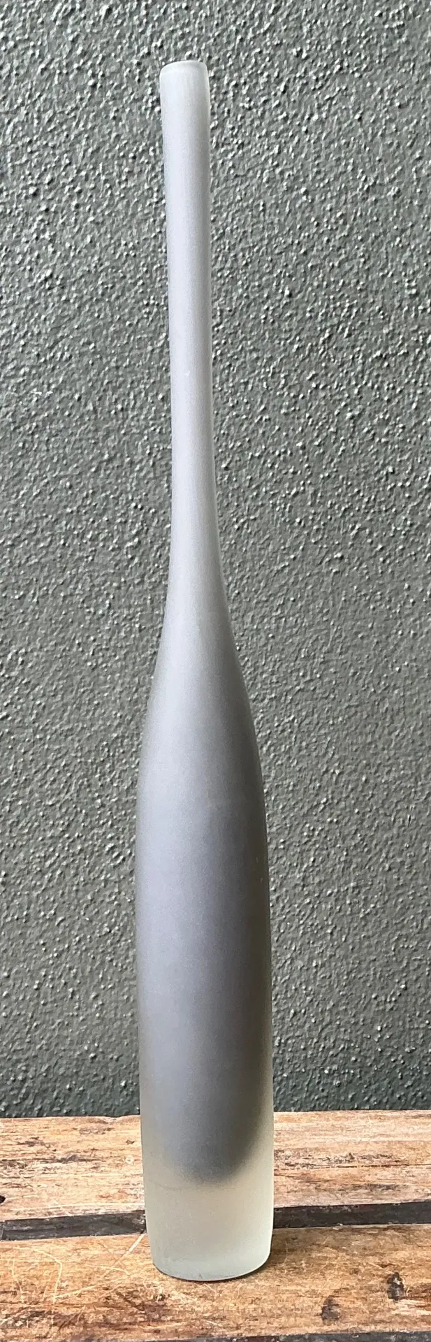 Vintage Tall Frosted Glass Vase — additional photo 3