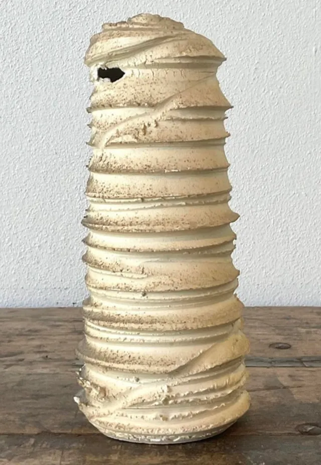 Vintage Original Studio Pottery Vase - Stoneware, 3.5W x 8.25H — additional photo 7