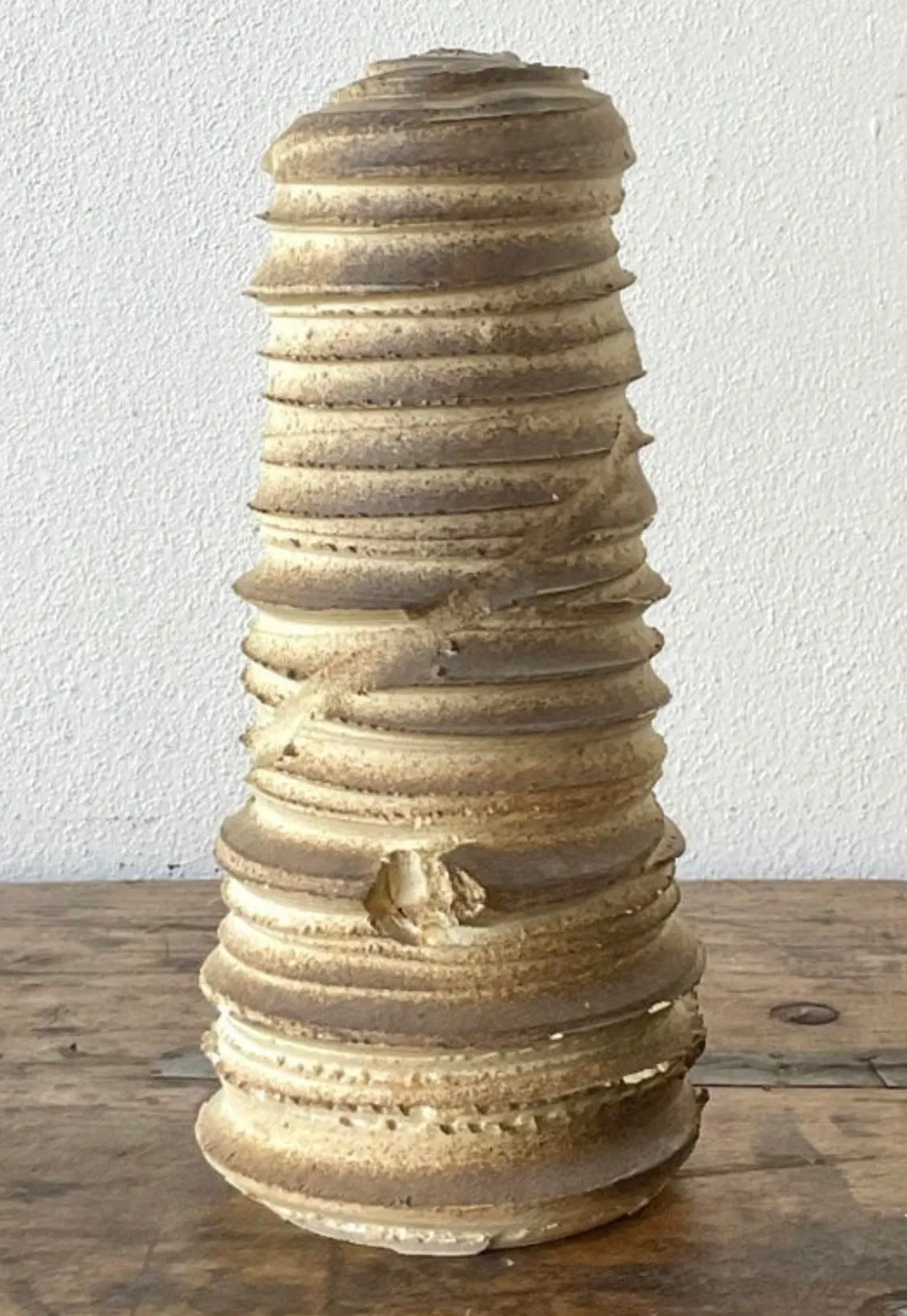 Vintage Original Studio Pottery Vase - Stoneware, 3.5W x 8.25H — additional photo 1