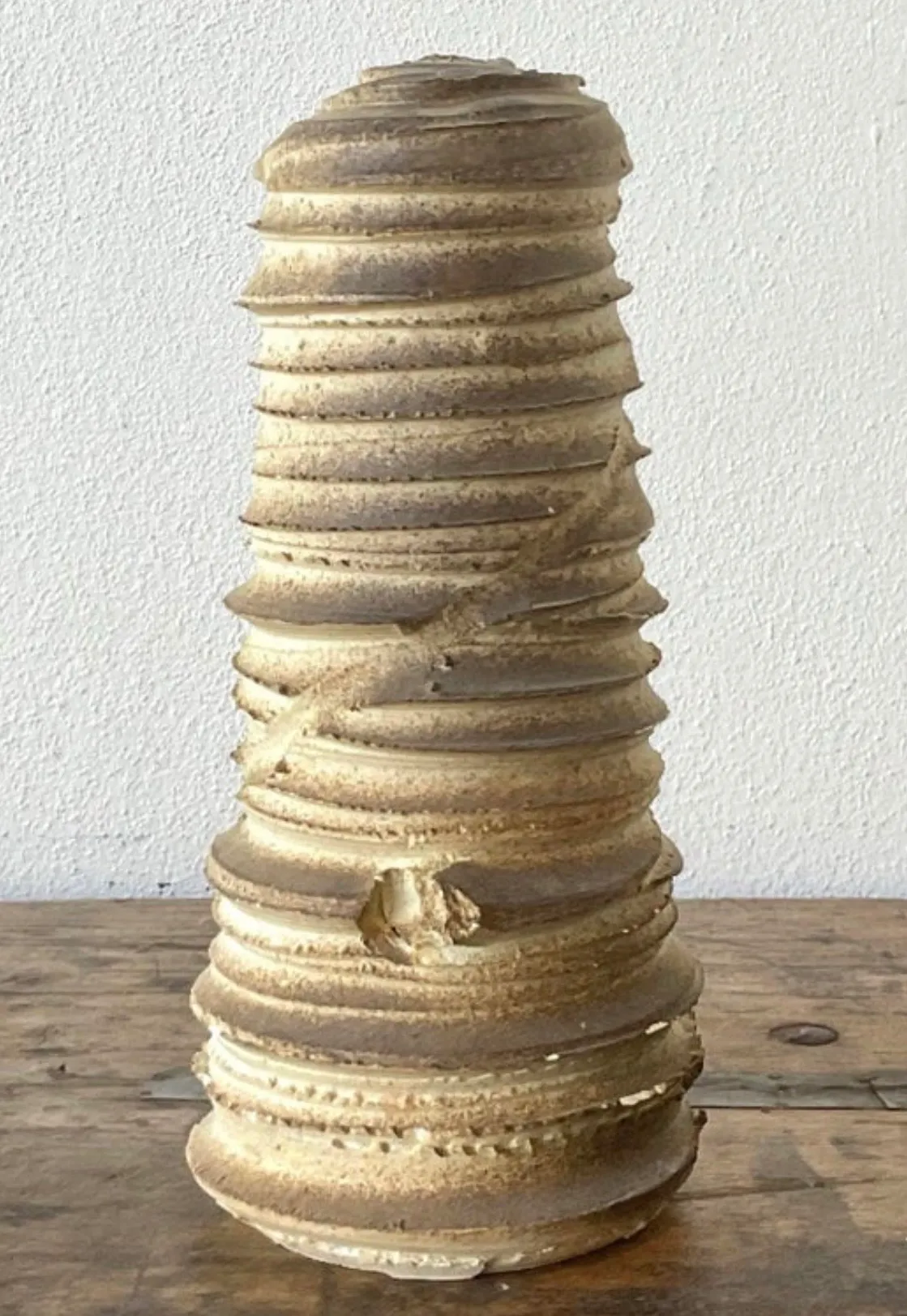 Vintage Original Studio Pottery Vase - Stoneware, 3.5W x 8.25H — additional photo 6