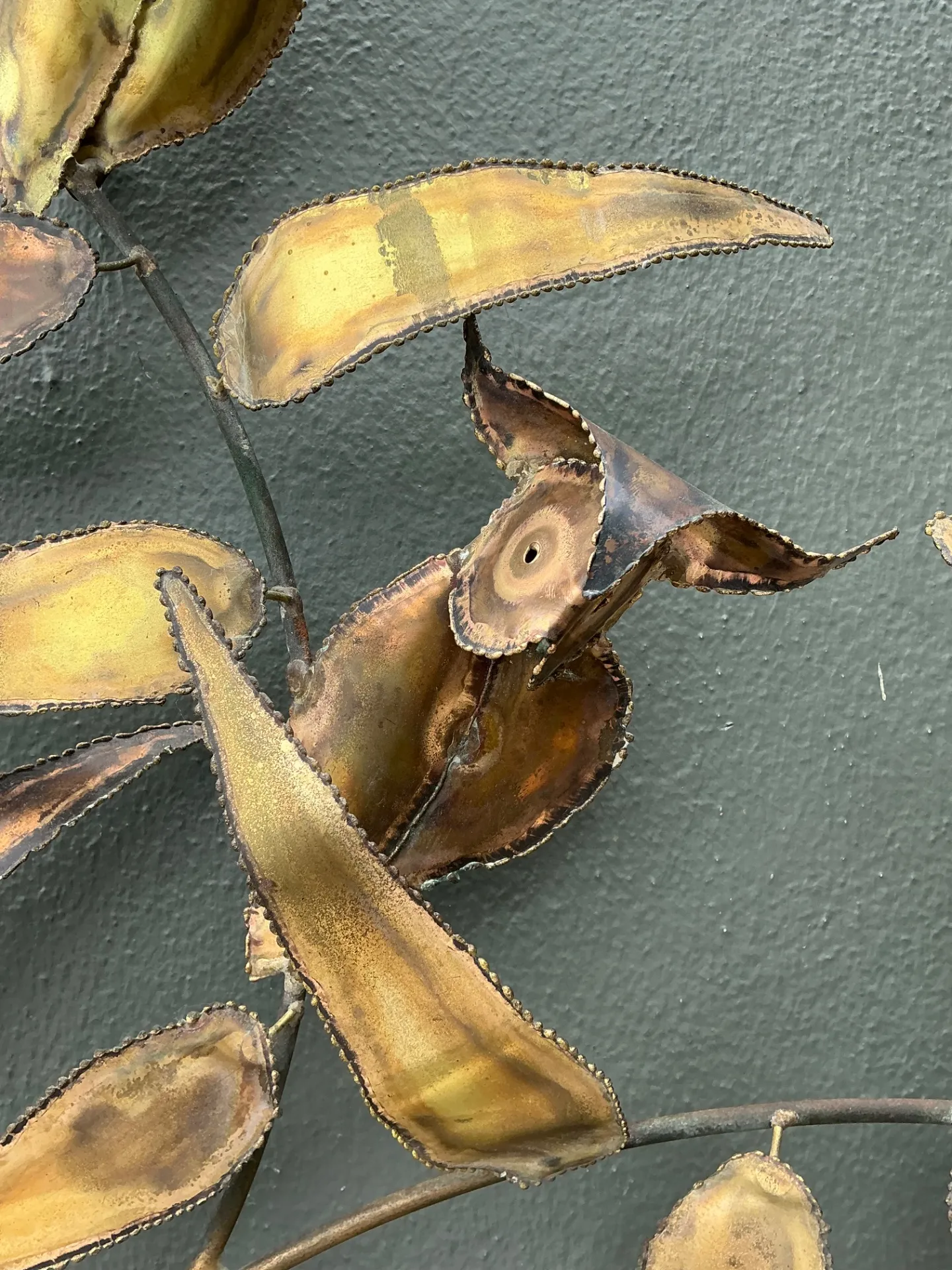 Vintage Brass Owl Wall Sculpture After Curtis Jere — additional photo 7