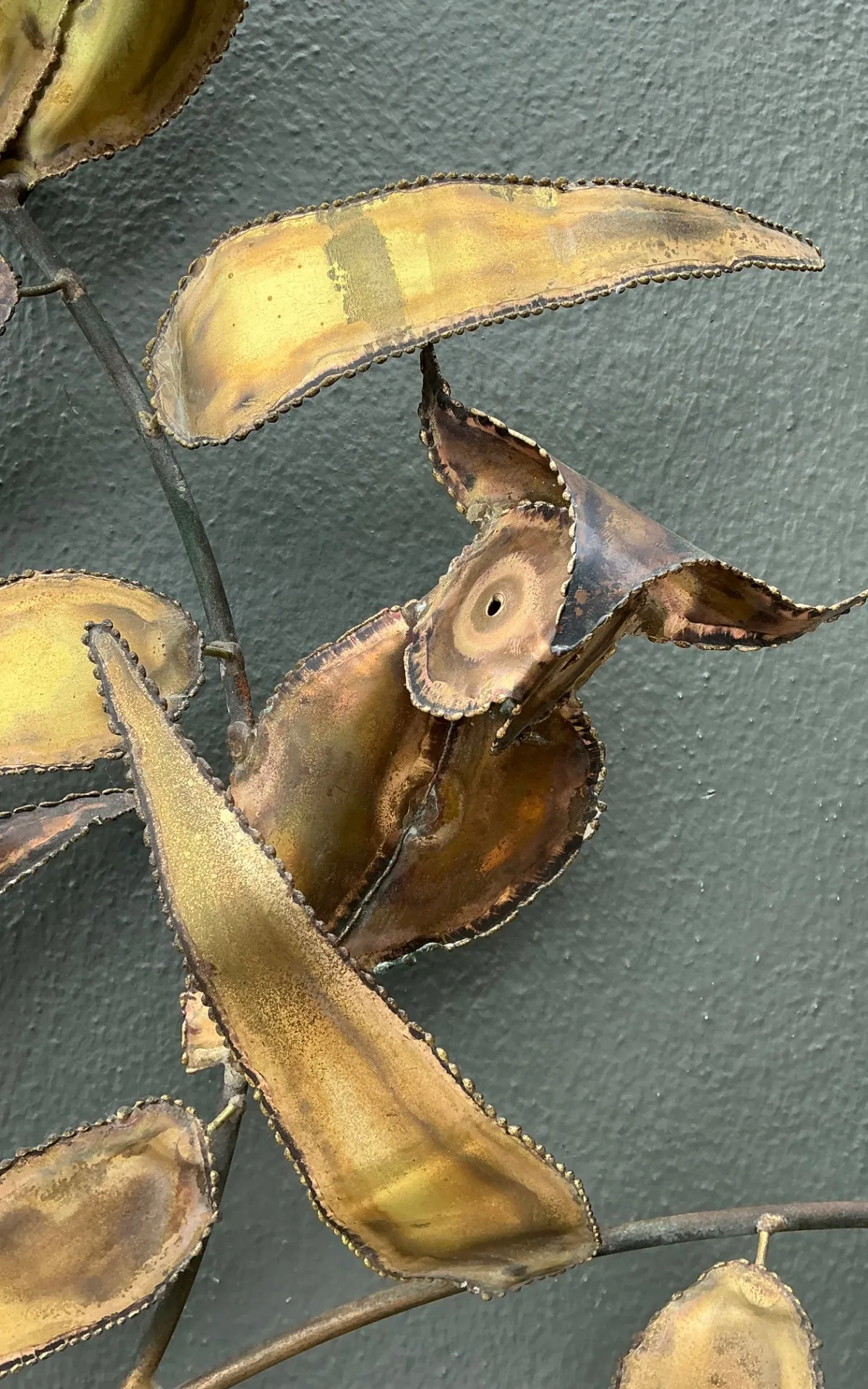 Vintage Brass Owl Wall Sculpture After Curtis Jere — additional photo 7