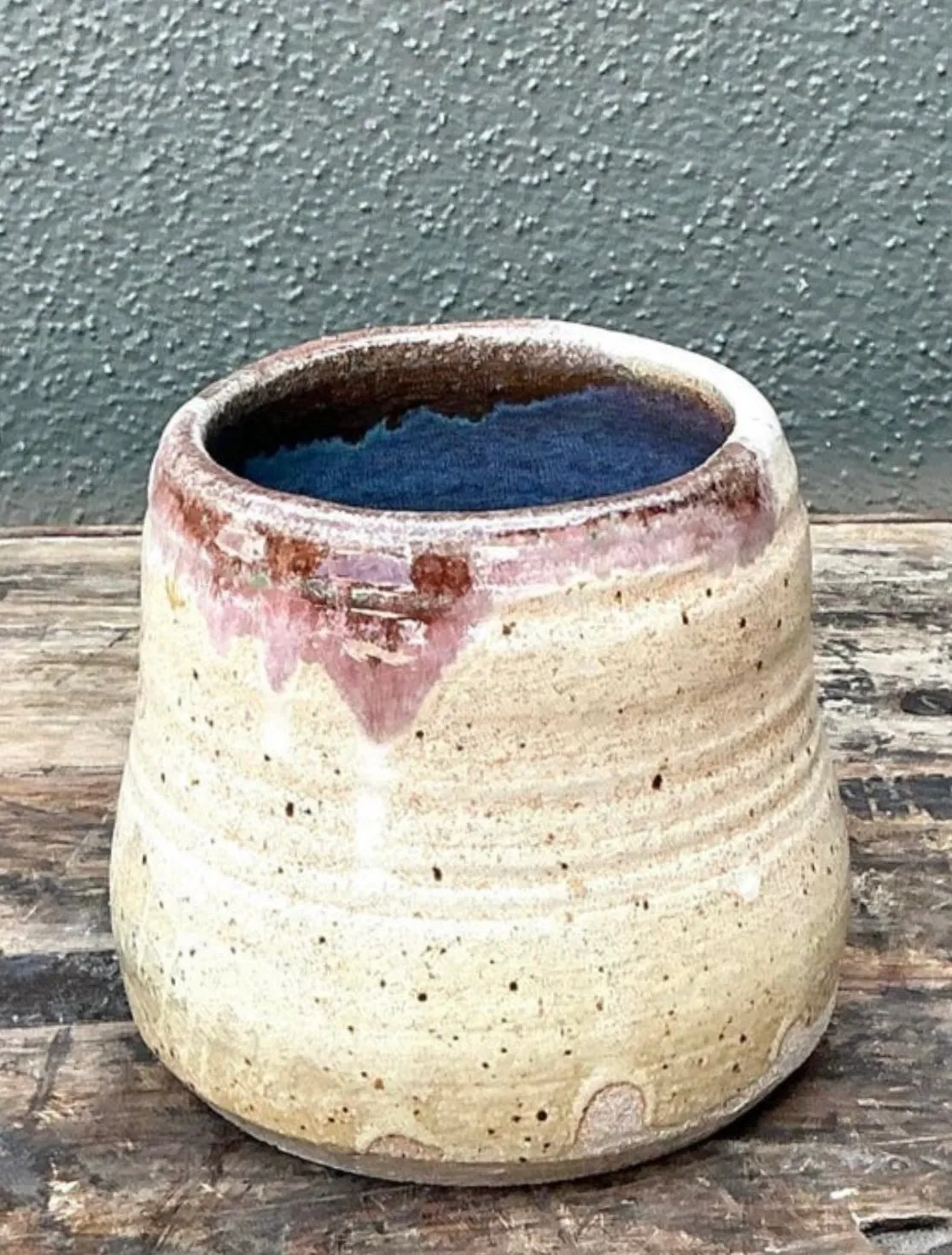 Vintage Original Studio Pottery Vase - Pottery, 5W x 4.75H — additional photo 7