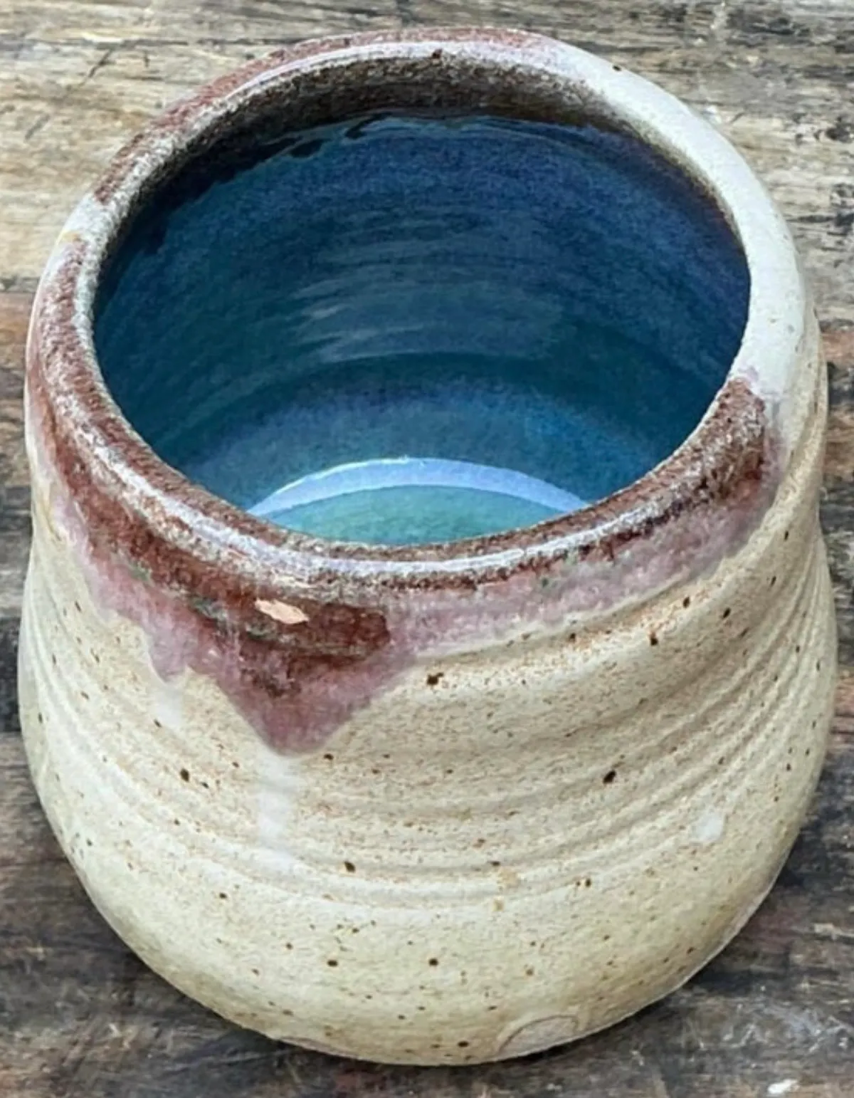 Vintage Original Studio Pottery Vase - Pottery, 5W x 4.75H — additional photo 3