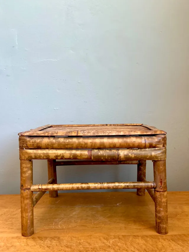 Vintage Rattan Accent Table — additional photo 2