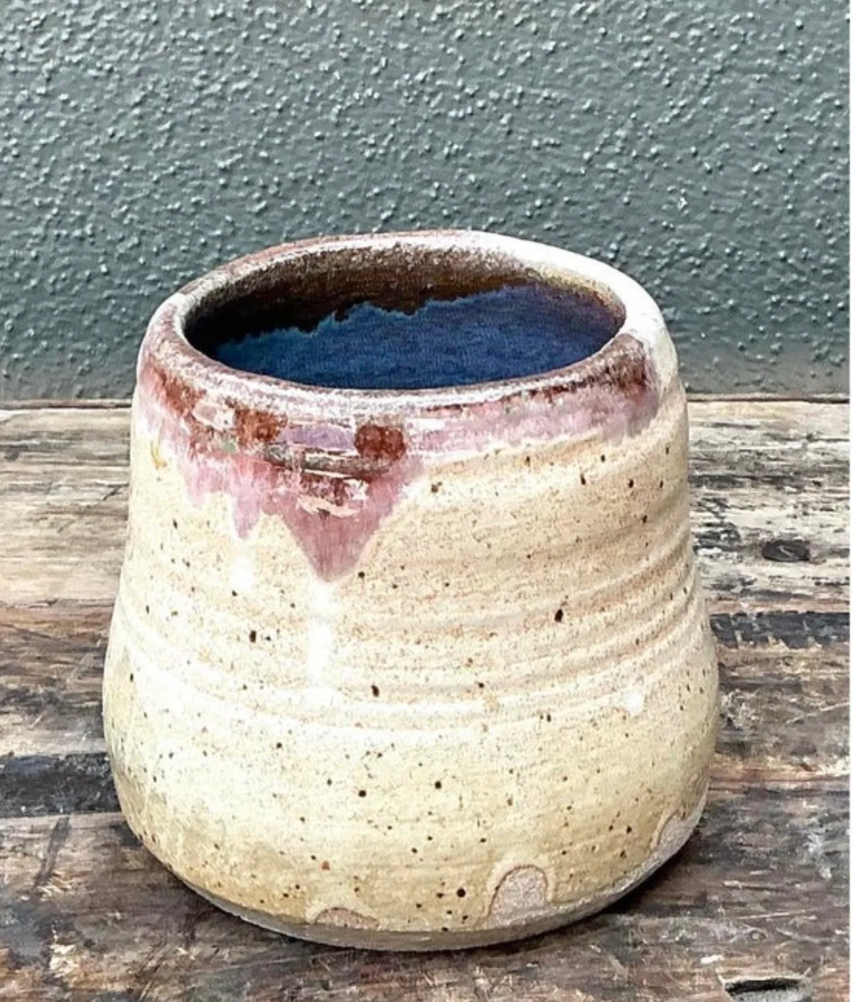 Vintage Original Studio Pottery Vase - Pottery, 5W x 4.75H — additional photo 4