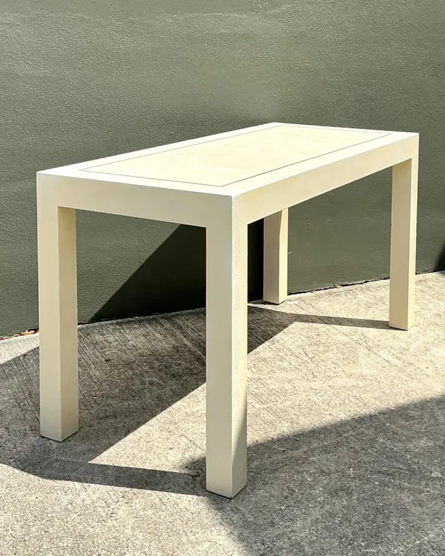 Vintage Snake Skin and Wood Console Table — additional photo 1