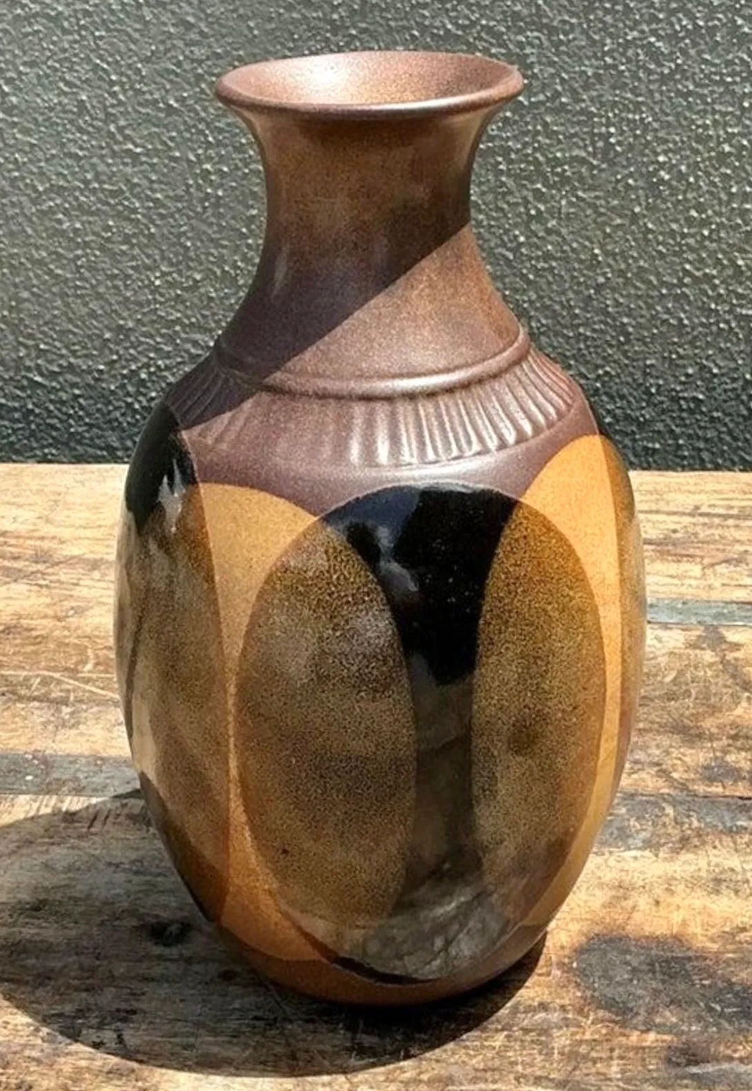 Vintage Original Studio Pottery Vase - Pottery, 4.75W x 9.5H — additional photo 6